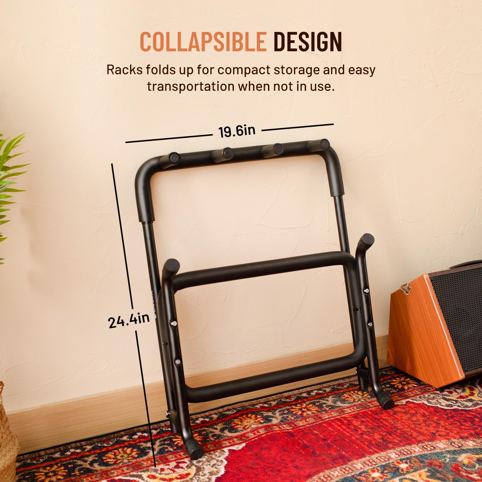 CAHAYA Multi Guitar Rack: 3 Holder Guitar Stand Guitar Display Rack With Thick Rubber Padding Universal Guitar Holder for Classi