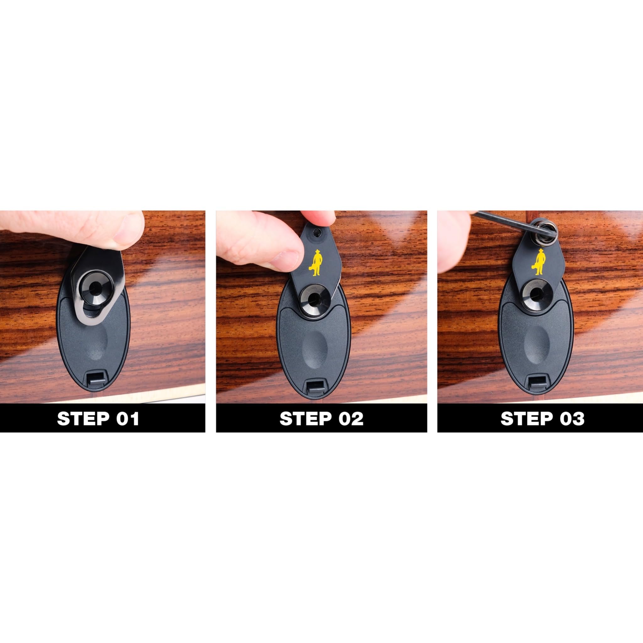 MusicNomad Acousti-Lok Strap Lock Adapter for Taylor Guitars with a 9 Volt Expression System Battery Box (2007+) (MN272)