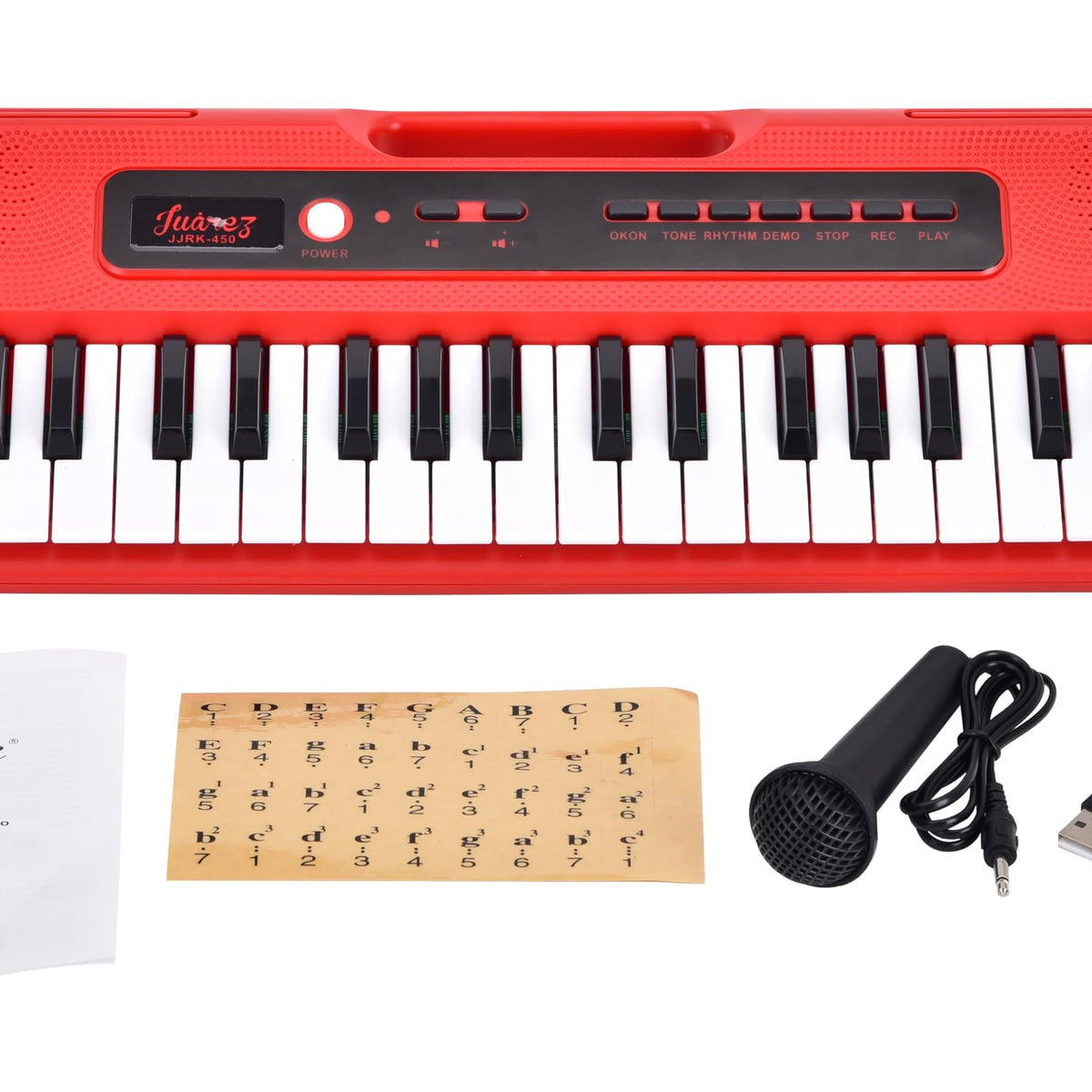 Juarez Junior 37 Keys Electronic Keyboard Piano Jjrk-450 With Micropho ...