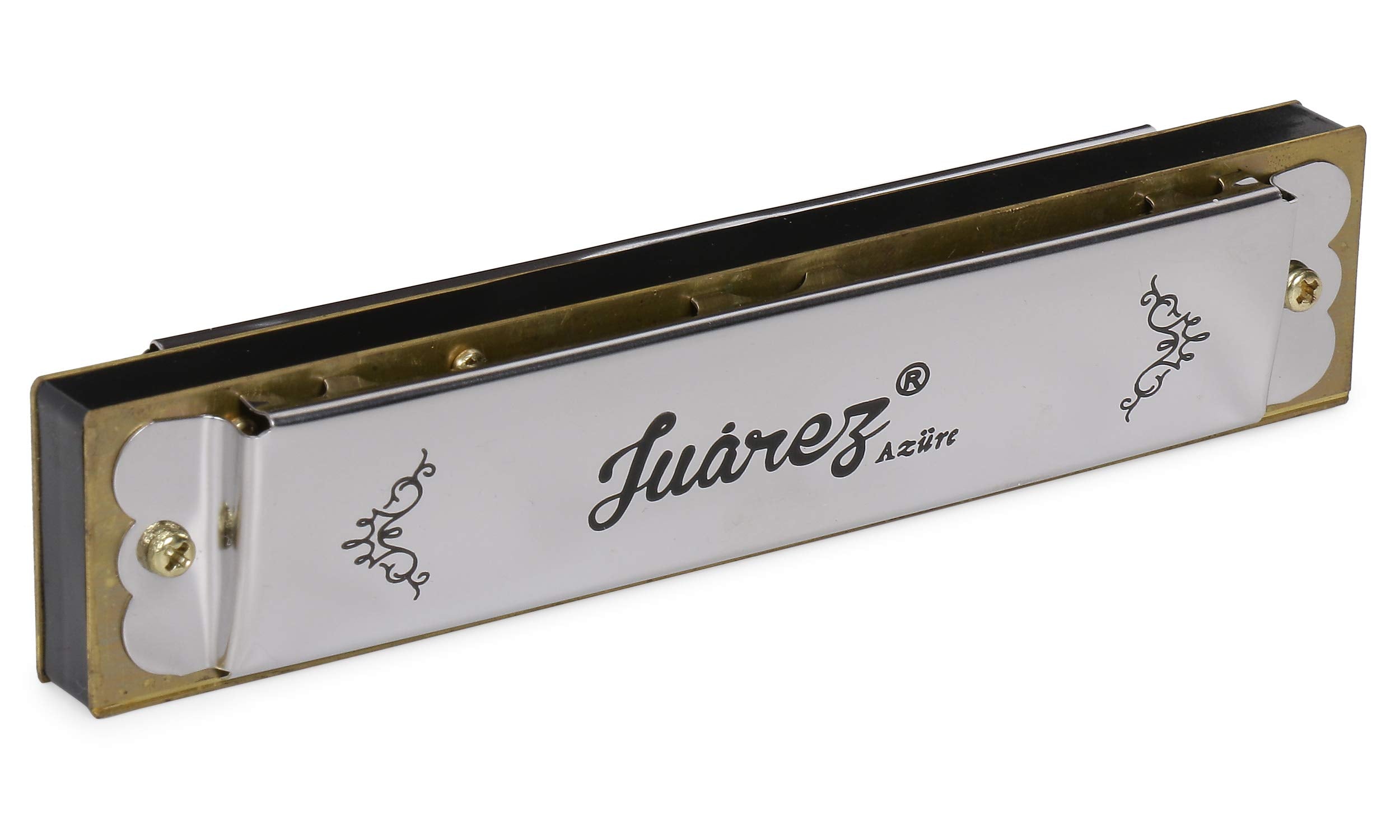 Juarez Jrh16A 16 Holes Harmonica Key Of C Scale | Mouth Organ | Cover - Stainless Iron | Comb - Abs | Reed  Brass Silver
