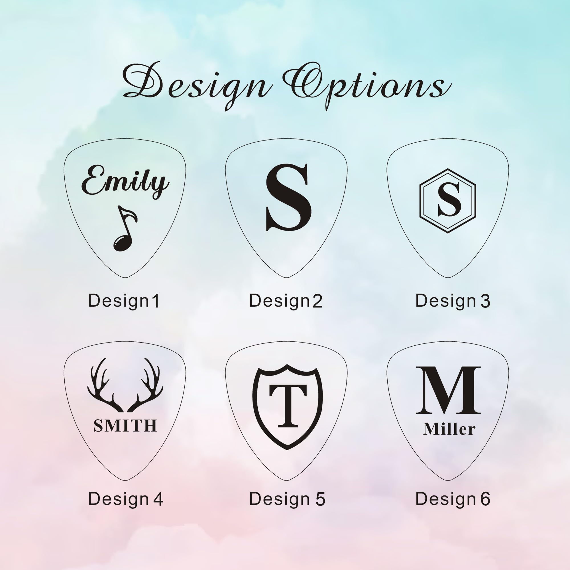 Personalized Guitar Picks Engraved Wooden Guitar Pick Personalized Gifts for Men Him Kids Her Daughter Guitar Plectrums for Birt