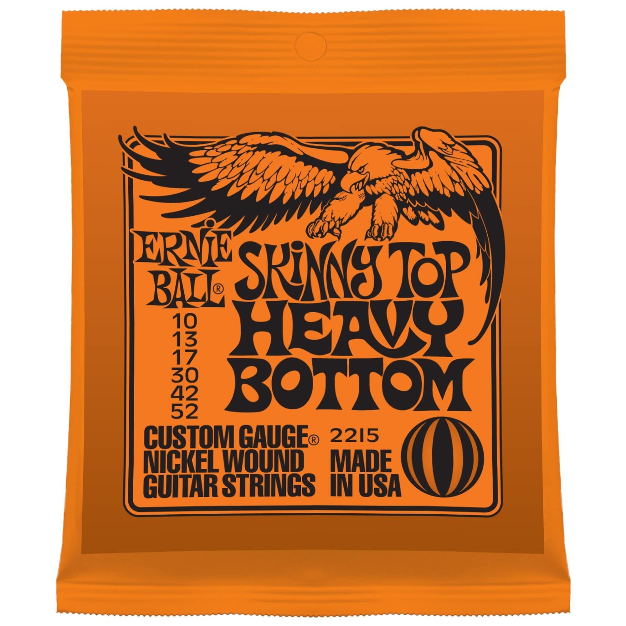Ernie Ball 2215 Skinny Top Heavy Bottom 10-52 (12 Pack Bundle)