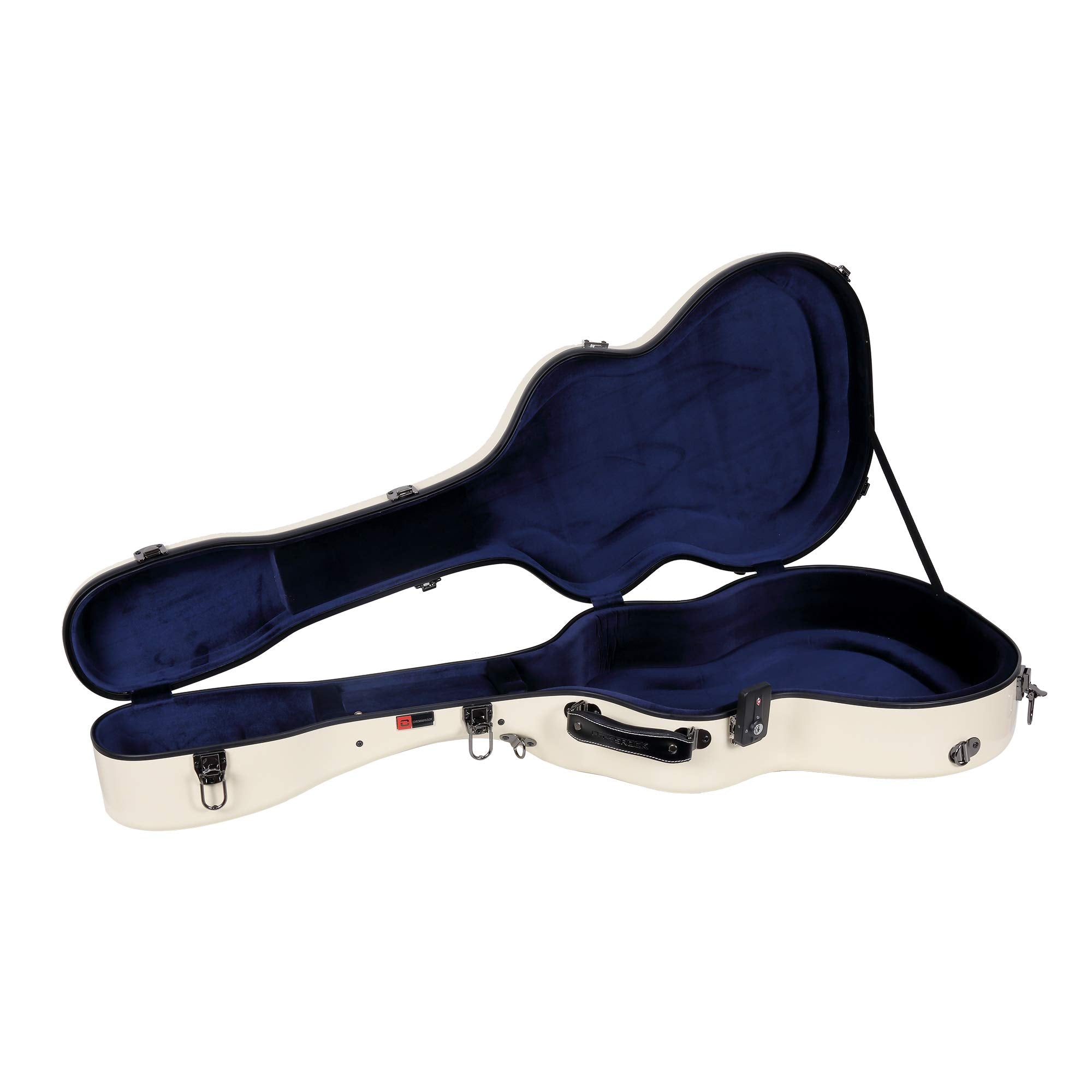 Crossrock Deluxe Fiberglass Case for Grand Auditorium Guitar, Ivory (CRF2020GAIV)