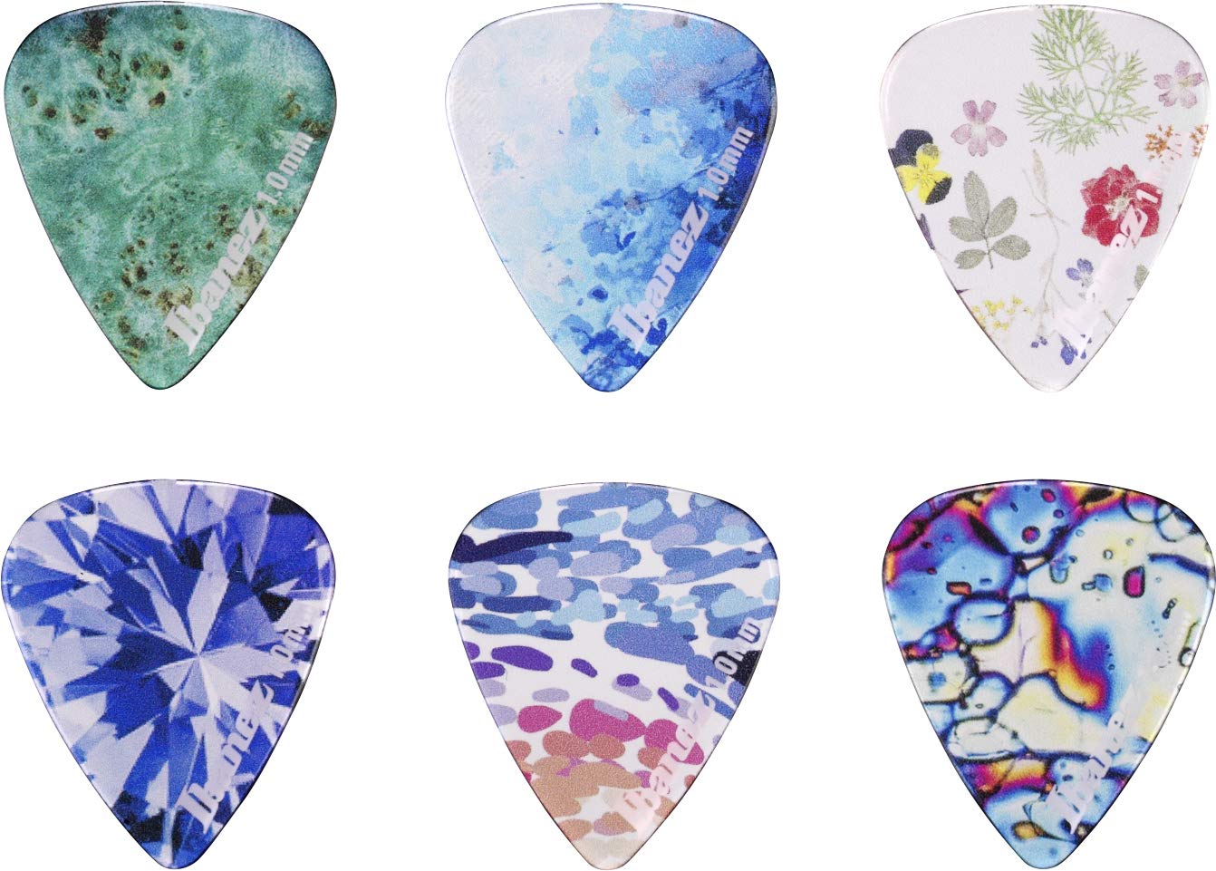 Ibanez Kaleido Series Picks 6 Pack 1.0Mm