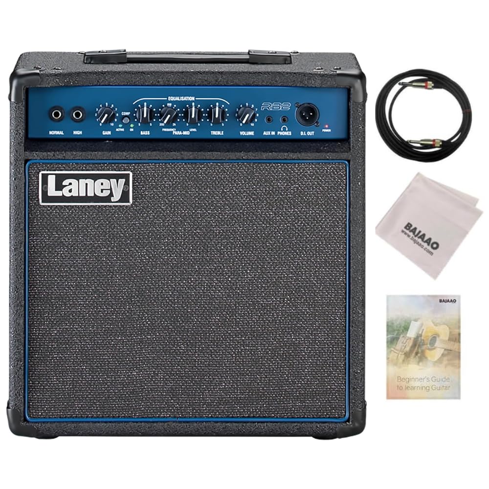 Laney Rb2 Richter 30 Watts Combo Bass Guitar Amplifier, Cable & Polishing Cloth