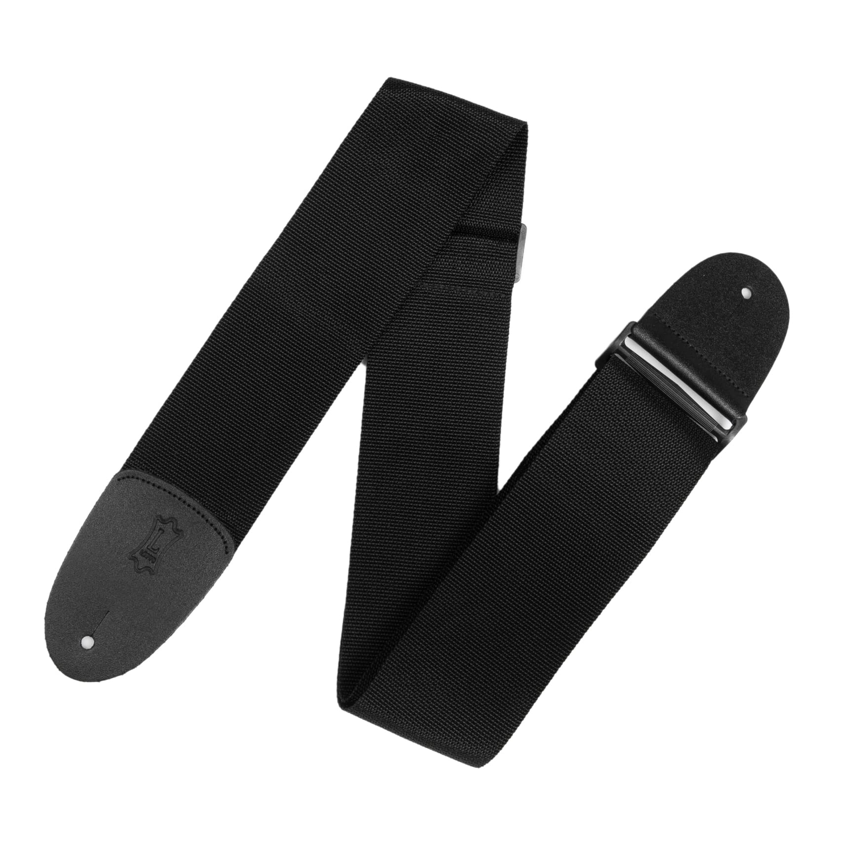 3'' Wide Black Polypropylene Guitar Strap / Black