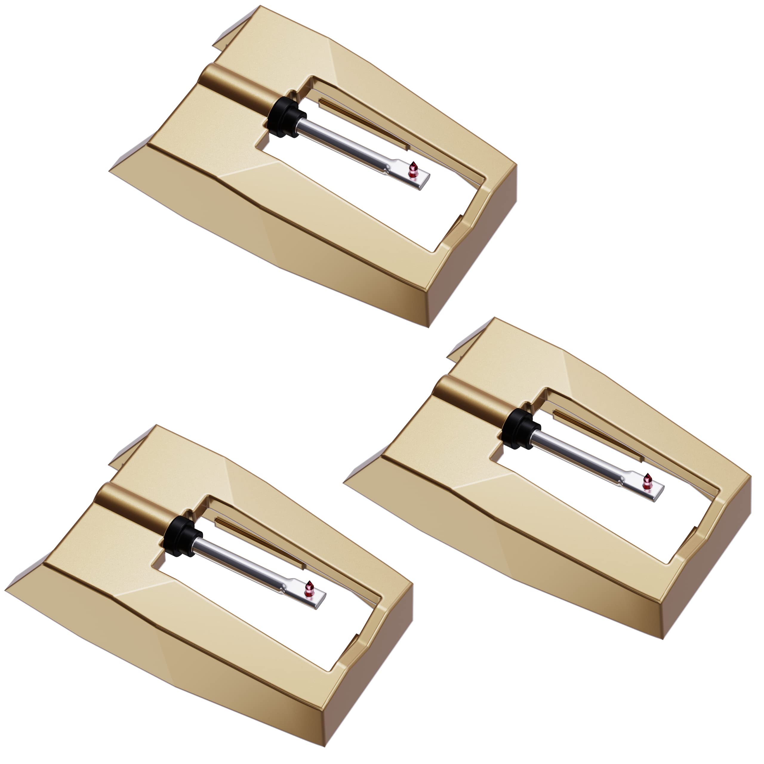 DIGITNOW Record Player Needle/Golden Needle with 3-Pack of Dimond Stylus Replacement for Turntable, Vinyl Record Player, lp, Pho