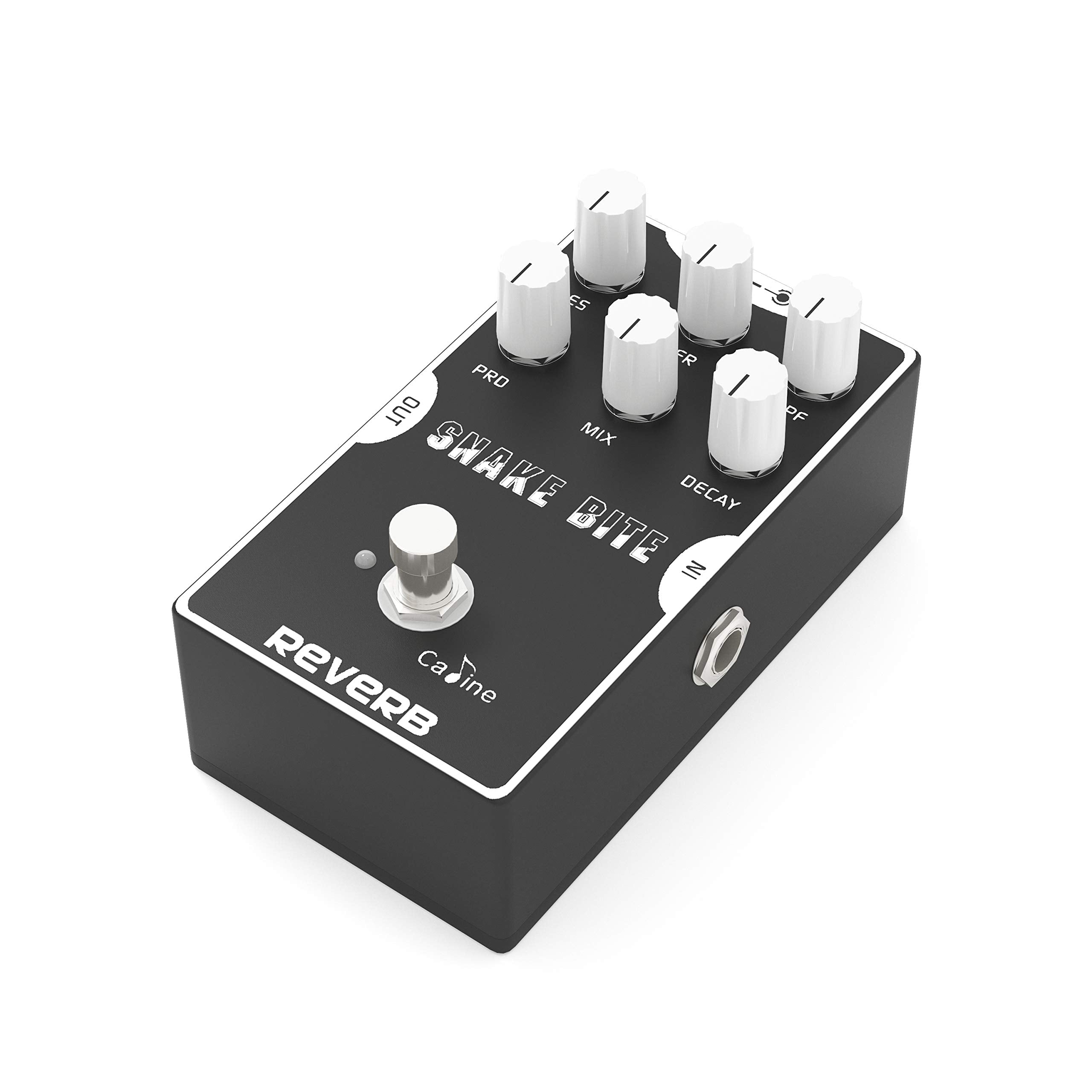 Caline Digital Reverb Pedal Guitar Effects Pedal with True Bypass Aluminum Alloy Housing Snake Bite CP-26 Hall Reverb