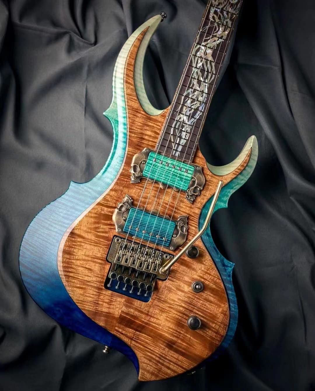 Guyker Flat Metal Humbucker Pickup Mounting Ring Set - Bridge Neck Pickups Cover Frame Replacement Part for Electric Guitar or P