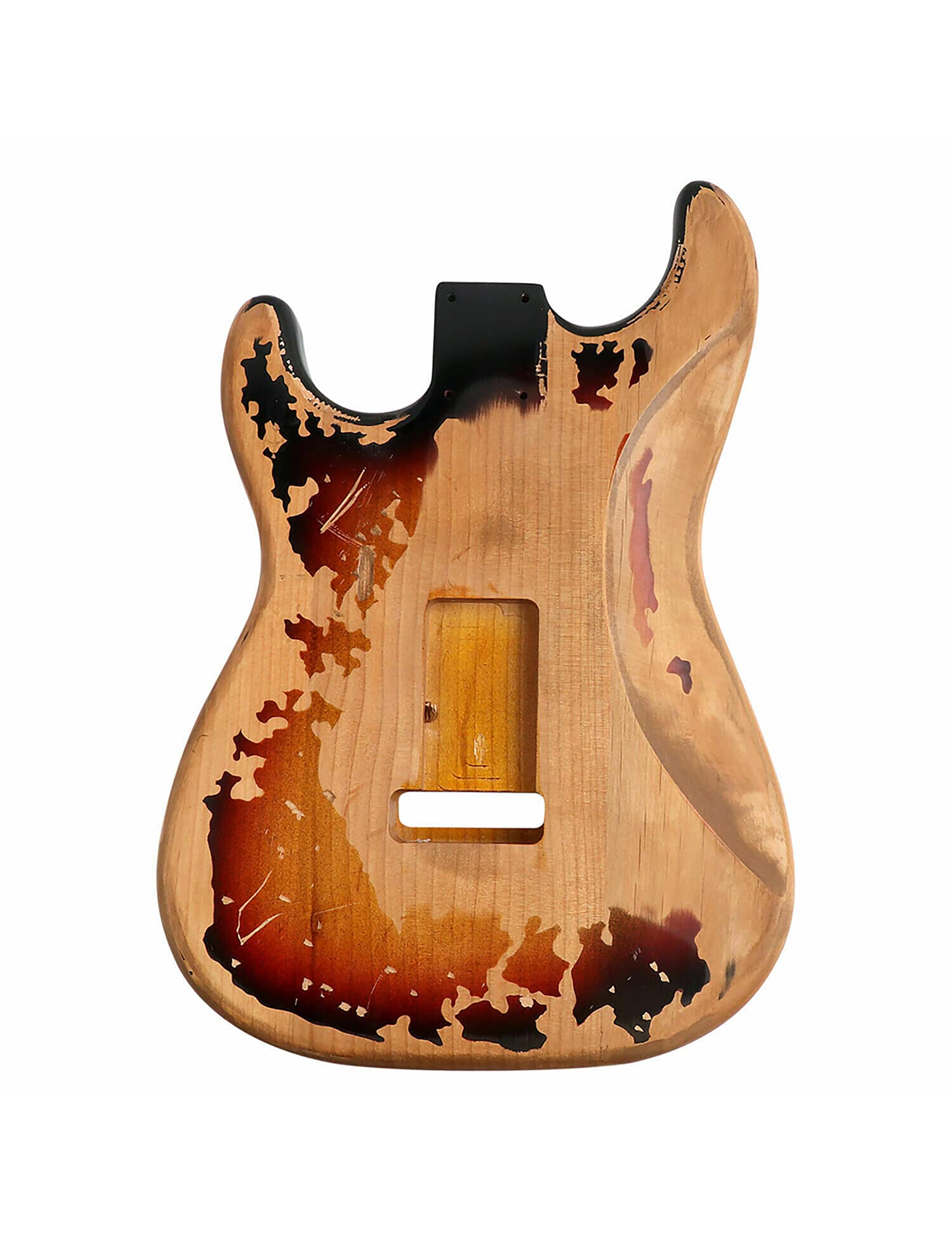 Sunsmile Relic Electric Guitar Body Nitro Alder Strat Style HSH DIY Guitar Body 3 Tone Sunburst.
