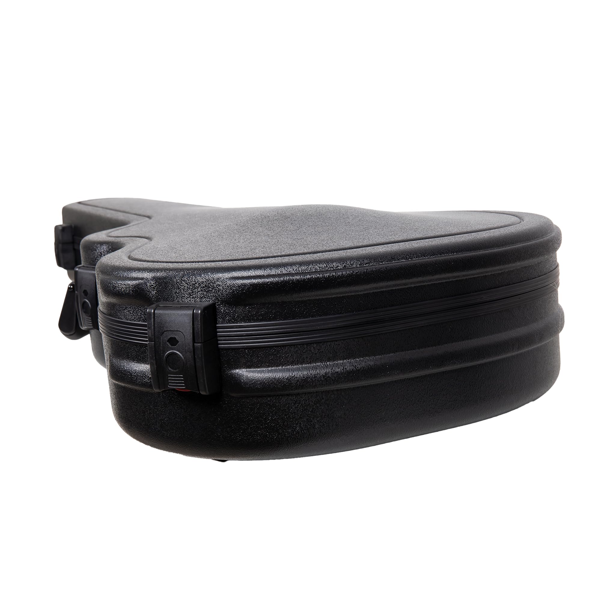 Crossrock ABS Flight Case for 4/4 Classical Guitar | Black Matte Scratch-Resistant Finish, TSA Lock, Forest Green Velvet Interio