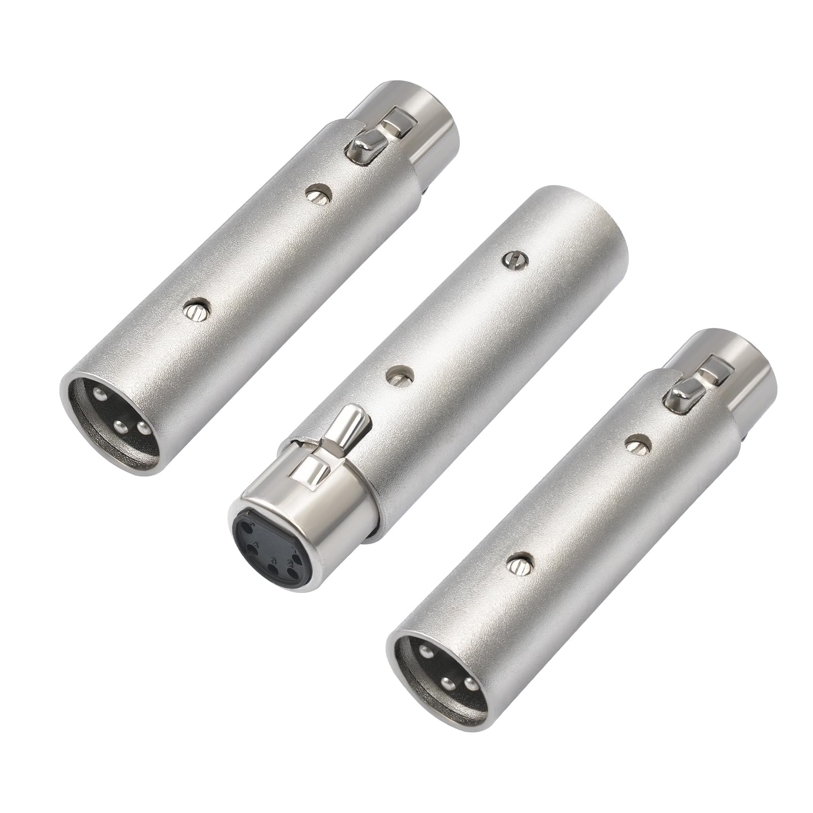 Lrbners XLR 5-Pin Female to 3-Pin Male Adapter - Professional DMX/Audio Signal Converter, Zinc Alloy Locking Connectors, Shielde