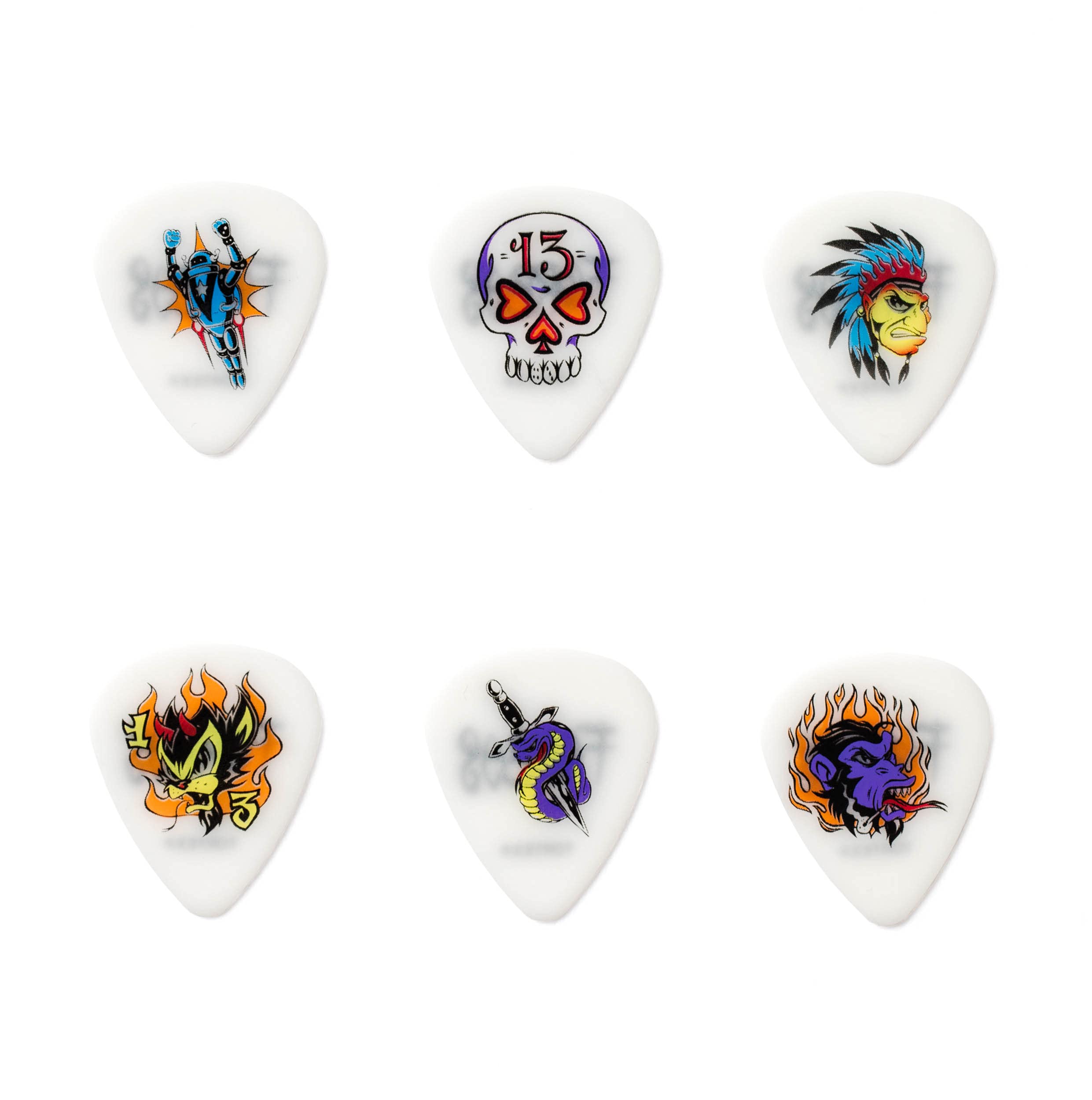 Jim Dunlop Bl100P 6-Piece 0.73Mm Guitar Pick Set, Multicolour