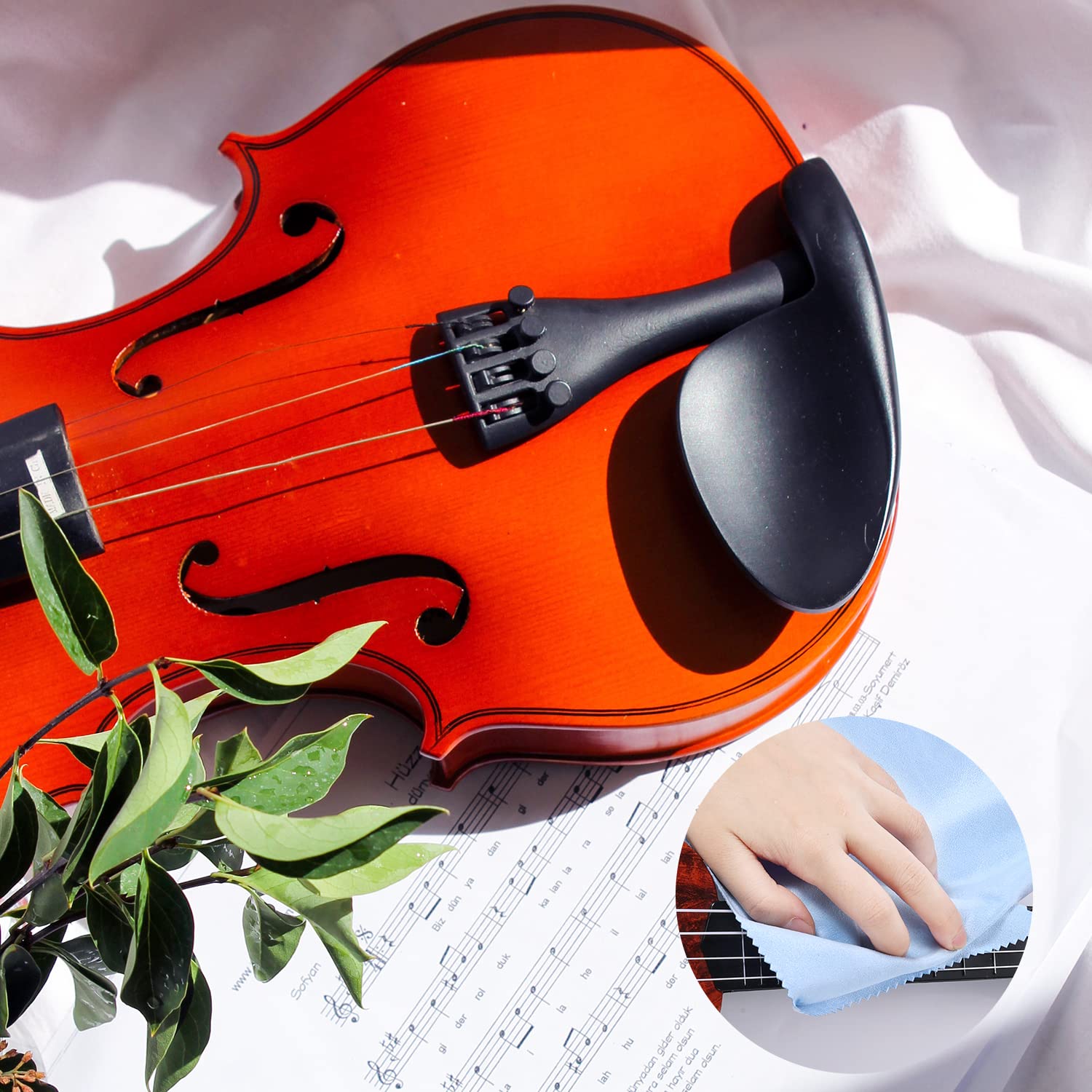 3pcs Instruments Cleaning Cloth, Soft Microfiber Universal Clean Cloth Instrument Polishing Cloth Suitable for Guitar Violin Pia