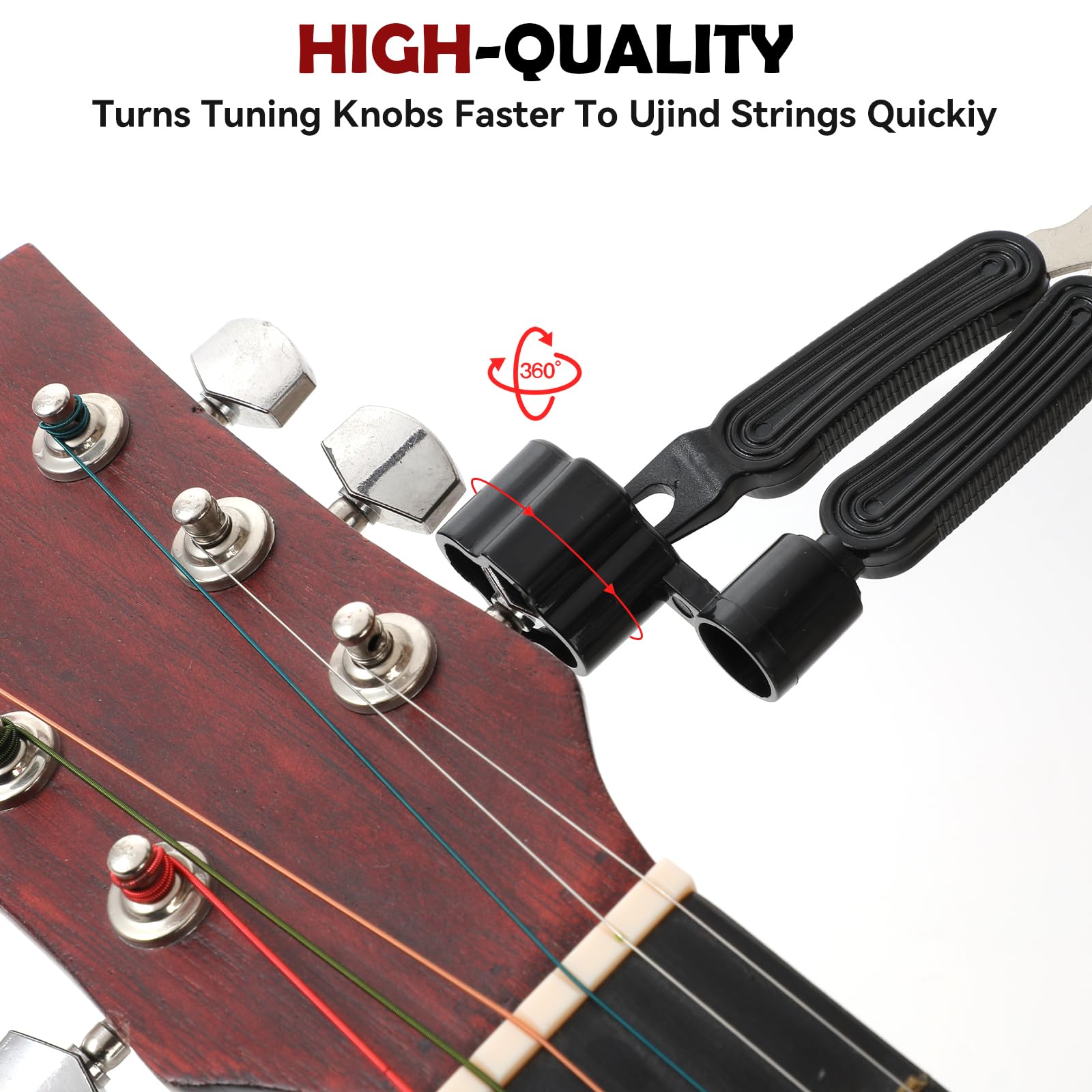 Professional Guitar String Winders, Multifunctional Acoustic Guitar Strings Cutter & Pin Puller All in One Guitar Accessories El