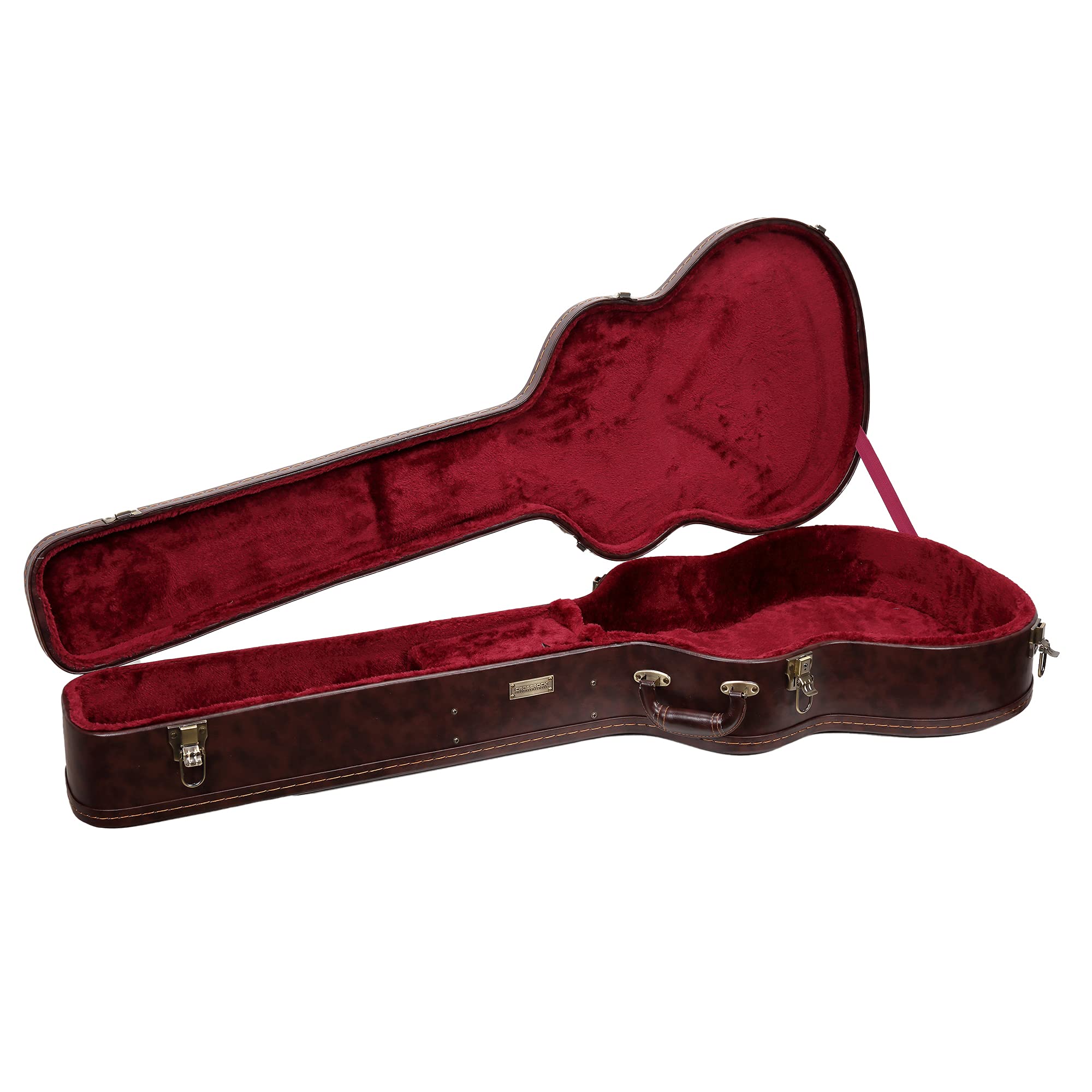 Crossrock Wood Case for Acoustic Bass Guitars-Brown(CRW620ABTW)