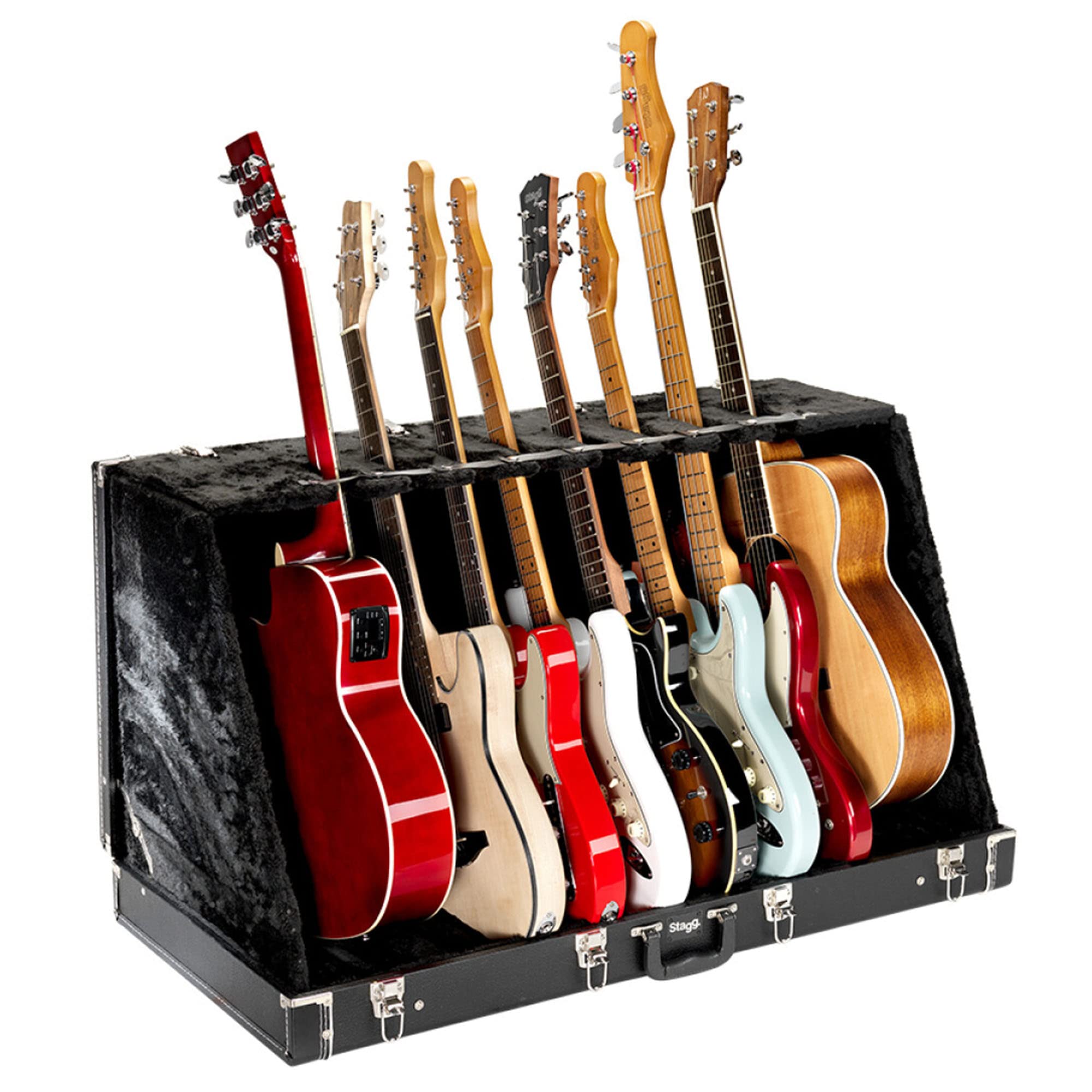 Gearlux Universal Guitar Stand Case for 8 Electric or 4 Acoustic Guitars