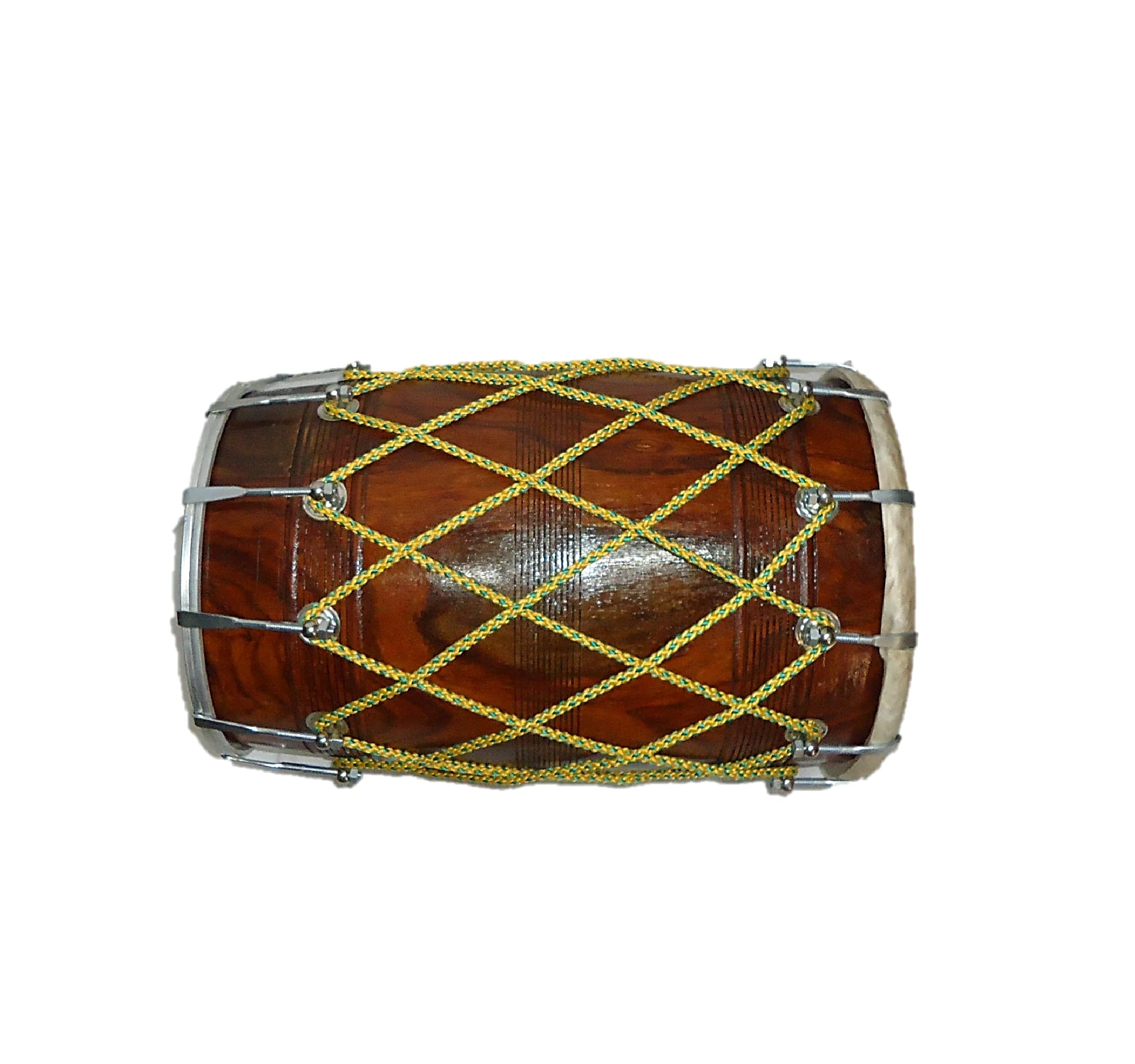 Sm Sai Musicals Mini Baby Dhol In Brown Colour (18 Inch)