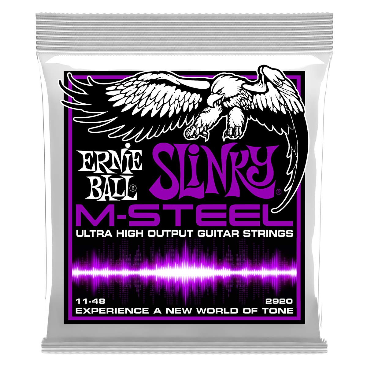 Ernie Ball Power Slinky M-Steel Electric Guitar Strings, 11-48 Gauge (P02920)