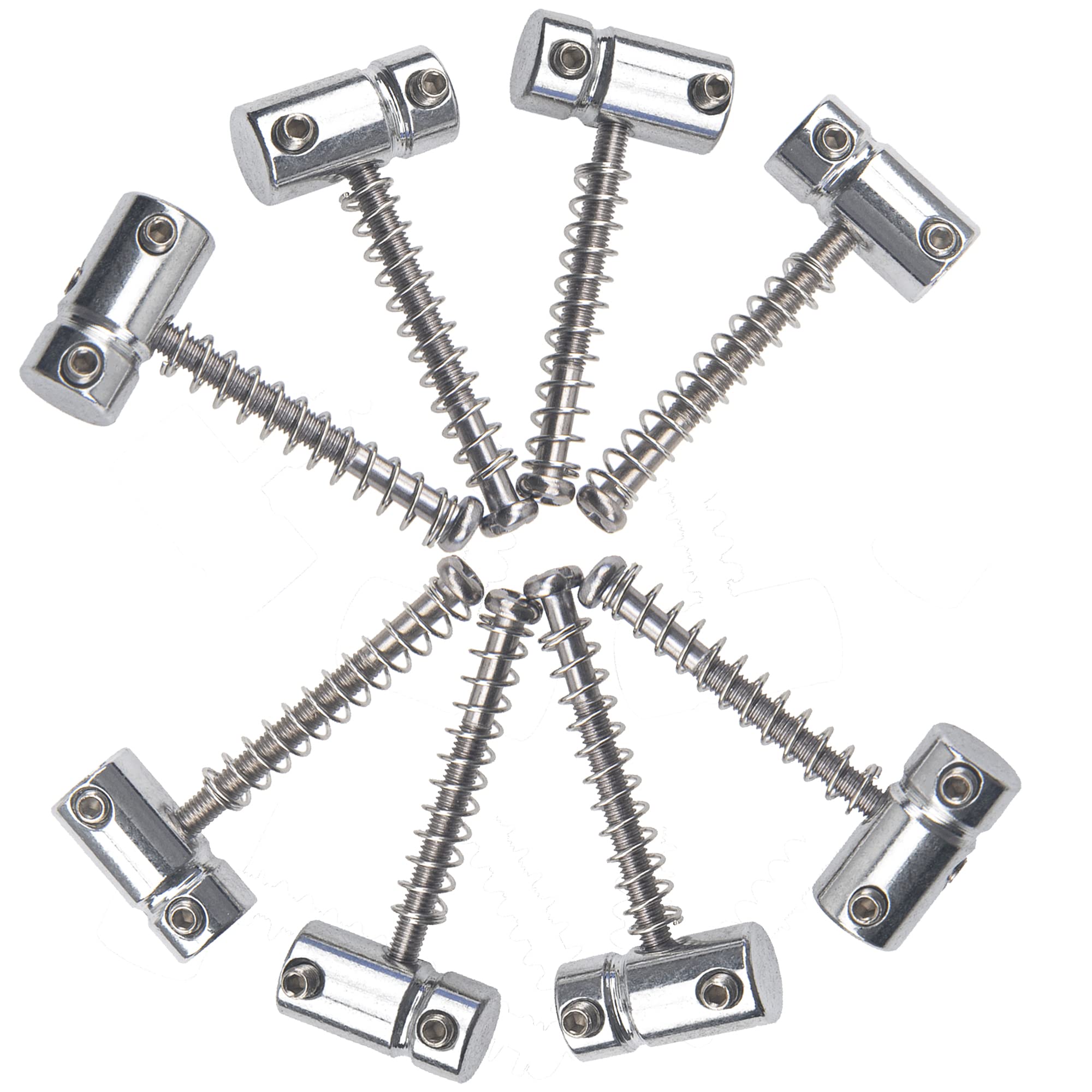 8Pcs Yootones Guitar String Saddle Code Guitar Bridge Saddles Compatible With Bass Jazz Tele Electric Guitar Part (Silver)