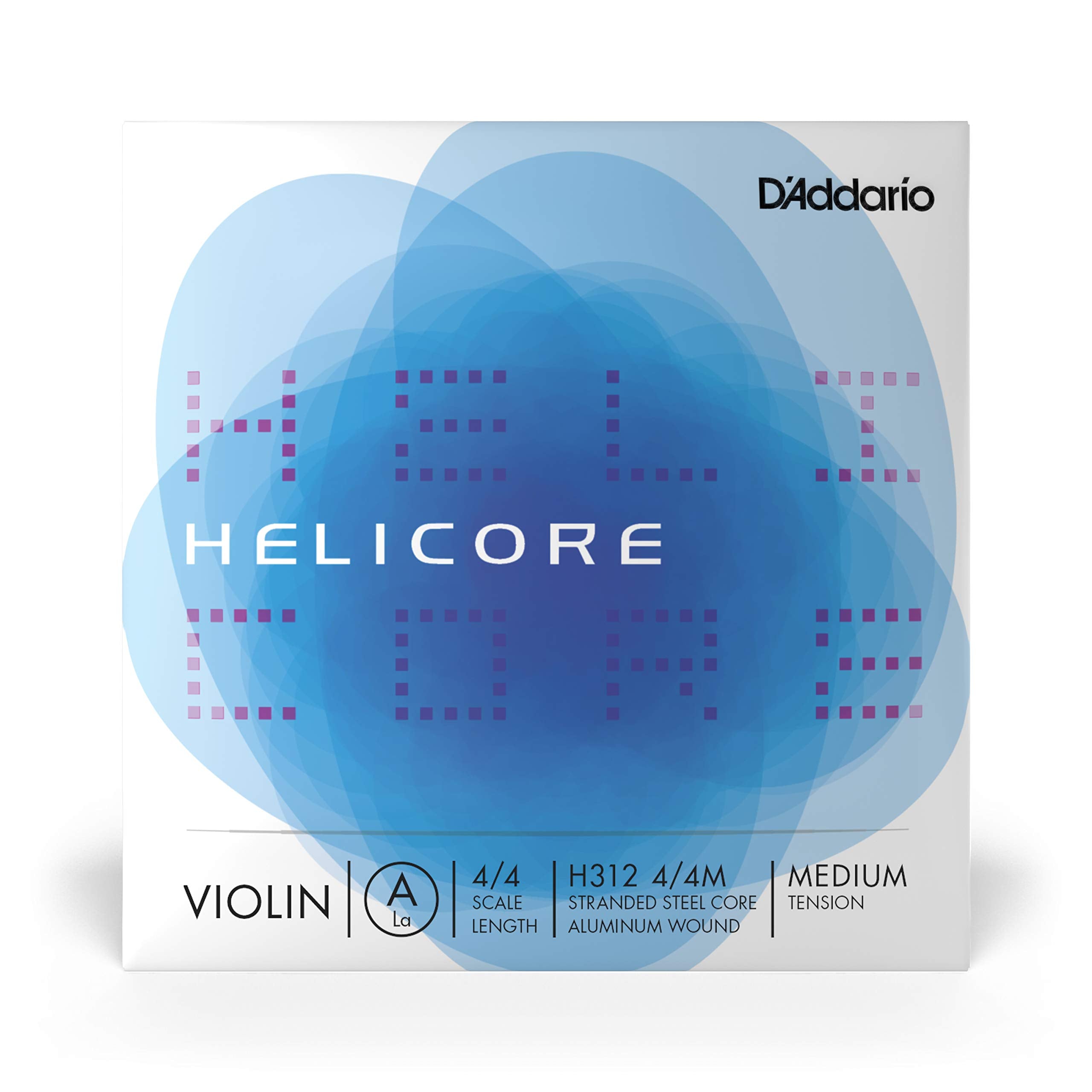 DAddario Orchestral - Helicore 4/4 Size Violin String - Aluminum Wound A String - H312 4/4M - A String Only - Medium Tension