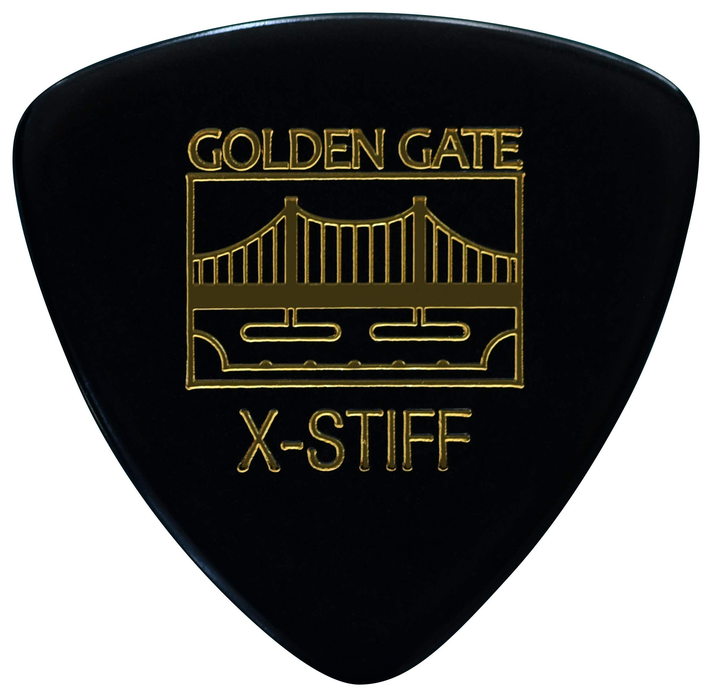 Golden Gate Mp-103 Deluxe Flat Pick - Large Triangle - Black - X-Stiff