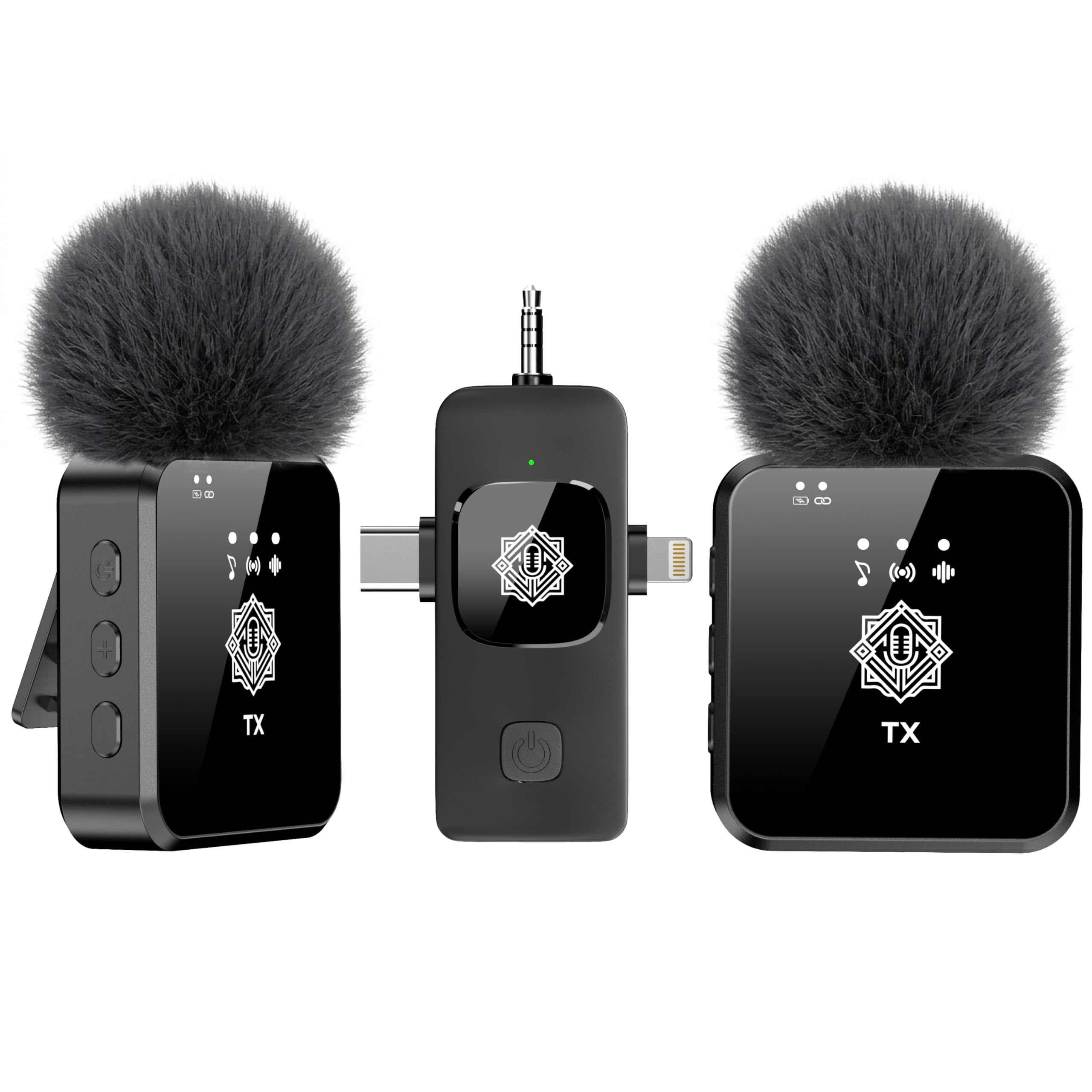 Digimore 3 In 1 Wireless Lapel Mic With Anc | 100Ft Range | 10Hrs Playback | Ktv Reverb/Mute Functions | Plug N Play With Clear 