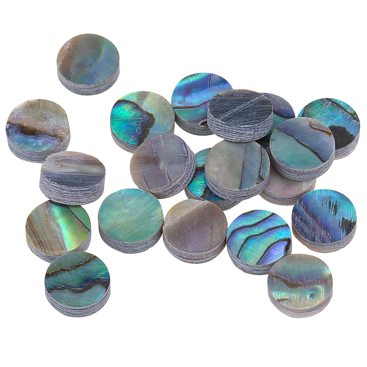 Musiclily Pro 6.35Mm Natural Paua Abalone Shell Guitar Fretboard Inlay Dots (Set Of 20)