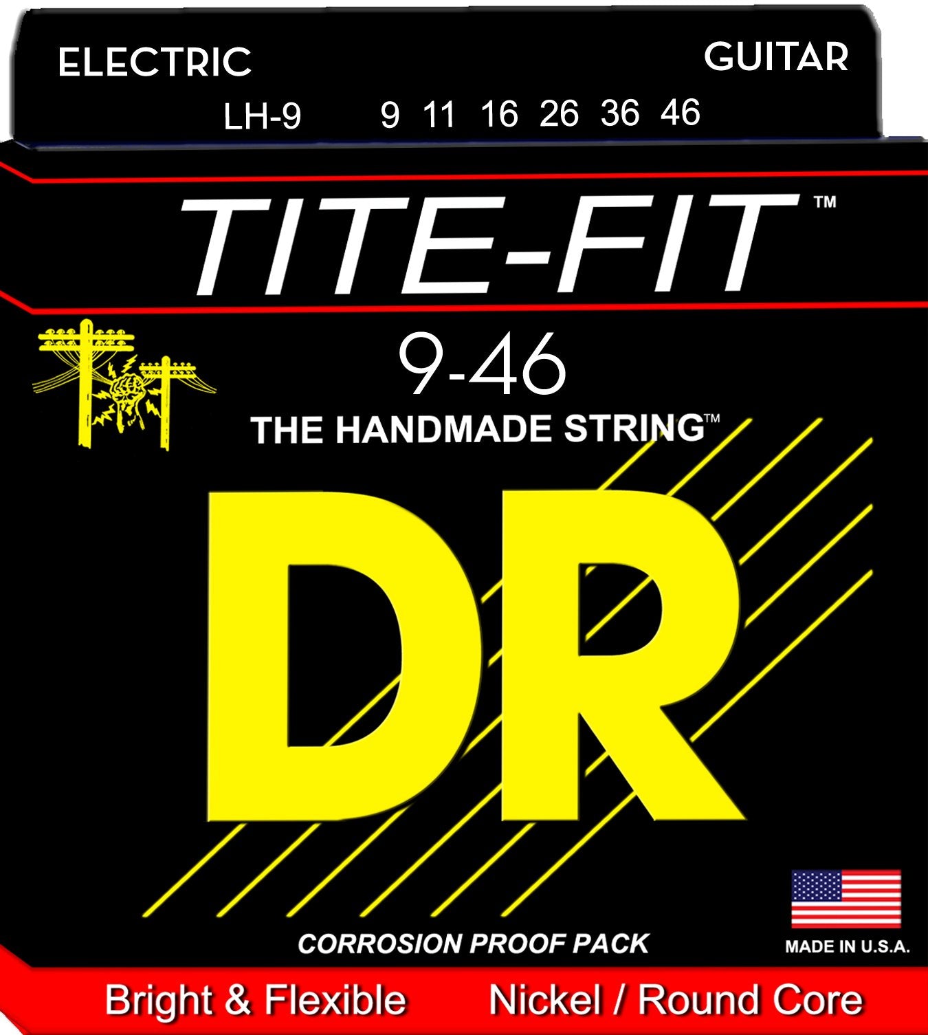 Dr Strings Tite Fit Electric Round Core 9-46