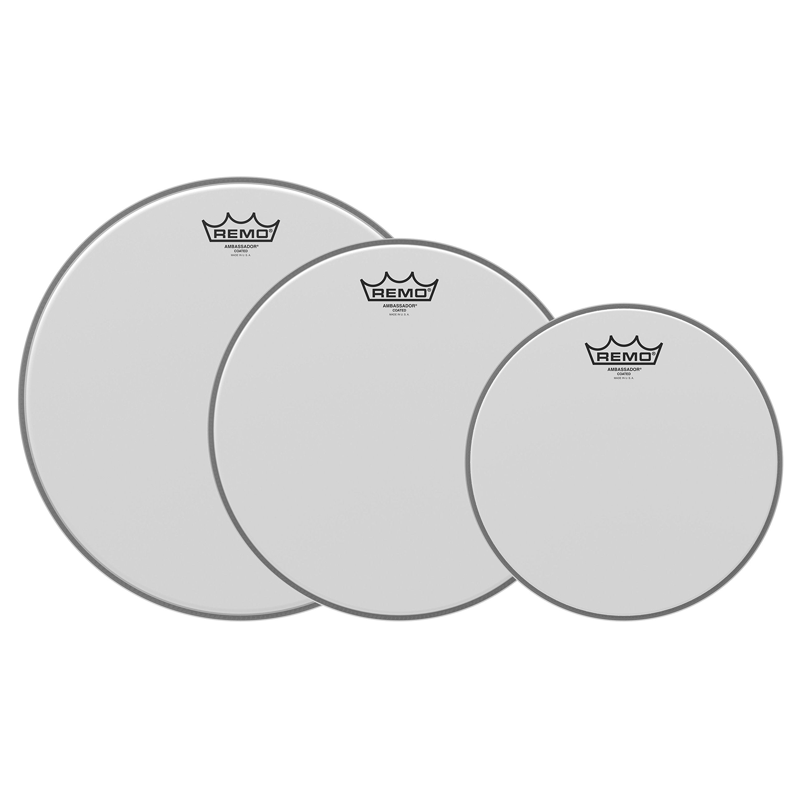Remo PP-0940-BA Ambassador Coated Tom Drumhead Pack - 10, 12 & 14