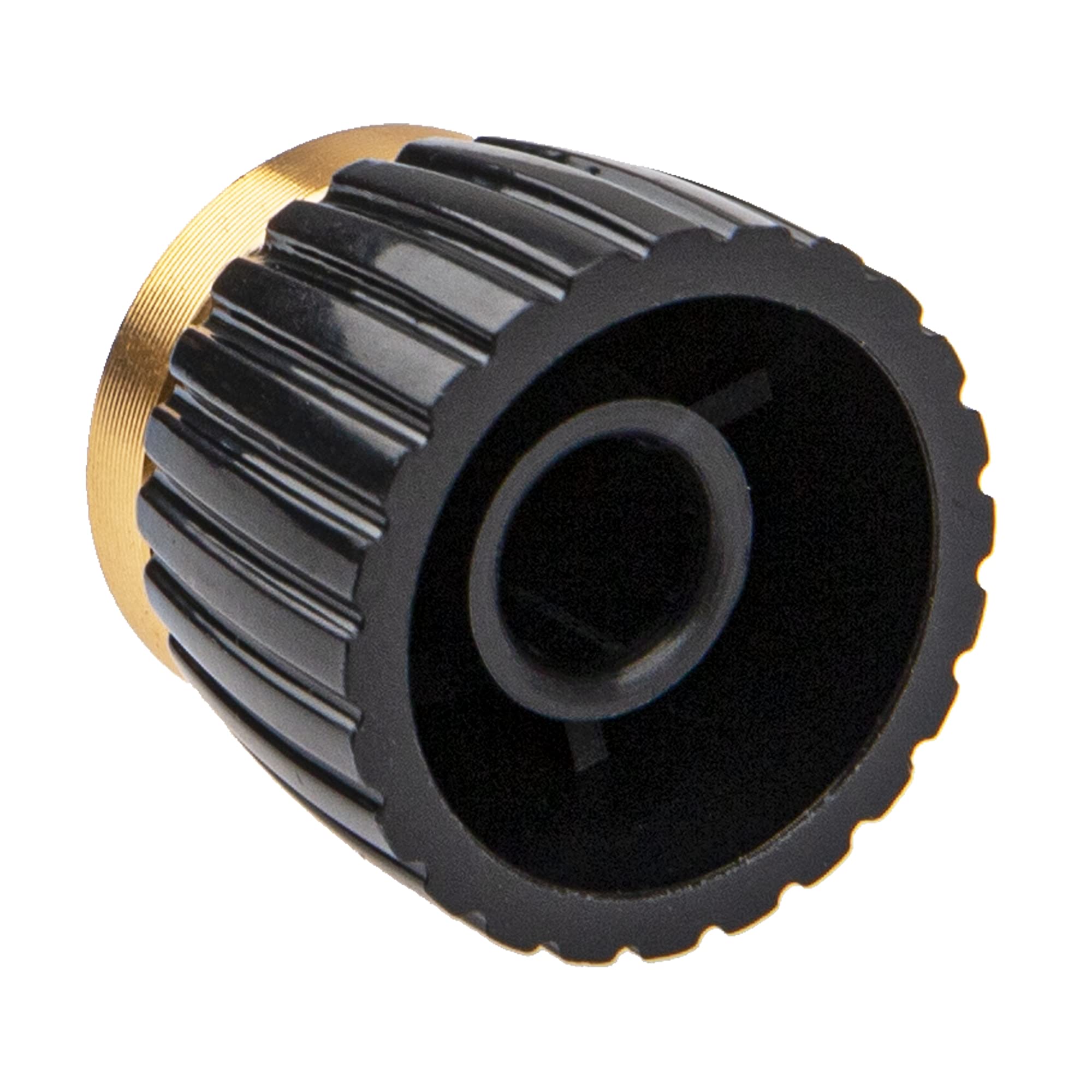 10Pcs Yootones Guitar Amp Amplifier Push on fit Knobs Black with Gold Aluminum Cap Top Compatible with Marshall Amplifiers with