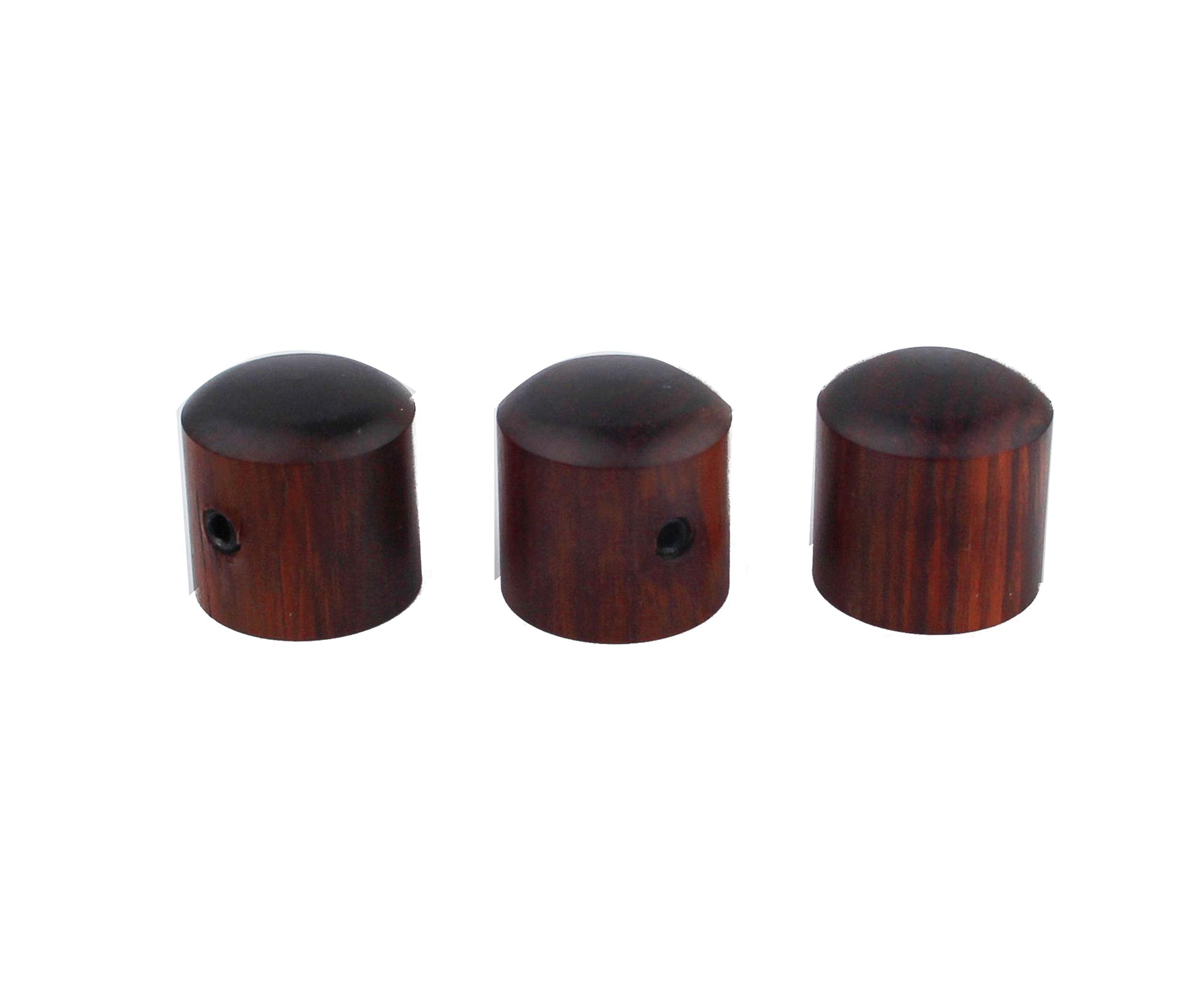 Guyker Red Sandalwood Potentiometer Control Knobs Dia. 6mm (0.24'') Shaft Pots - Rotary Volume Tone Knob Replacement Part for El