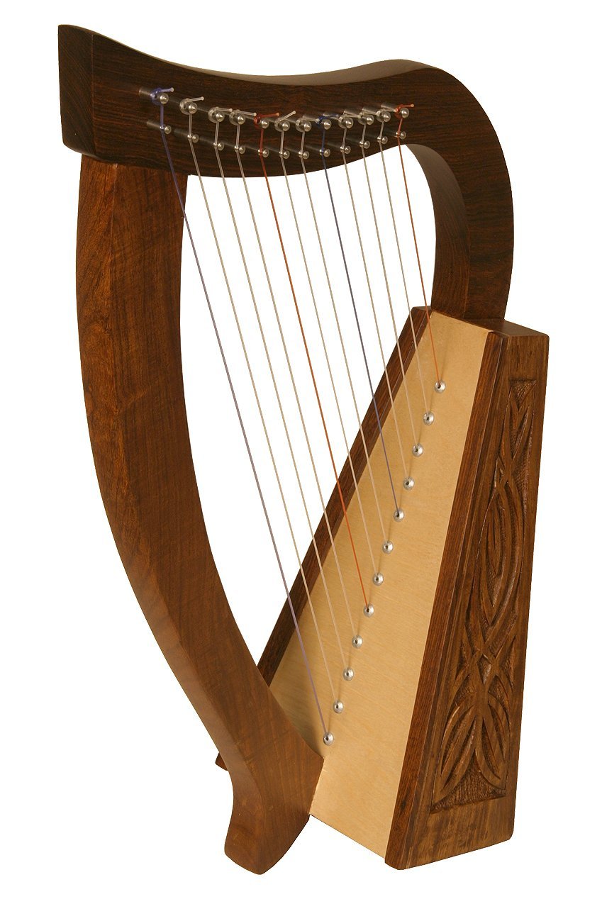 Roosebeck Baby Harp TM, 12 Strings, Knotwork