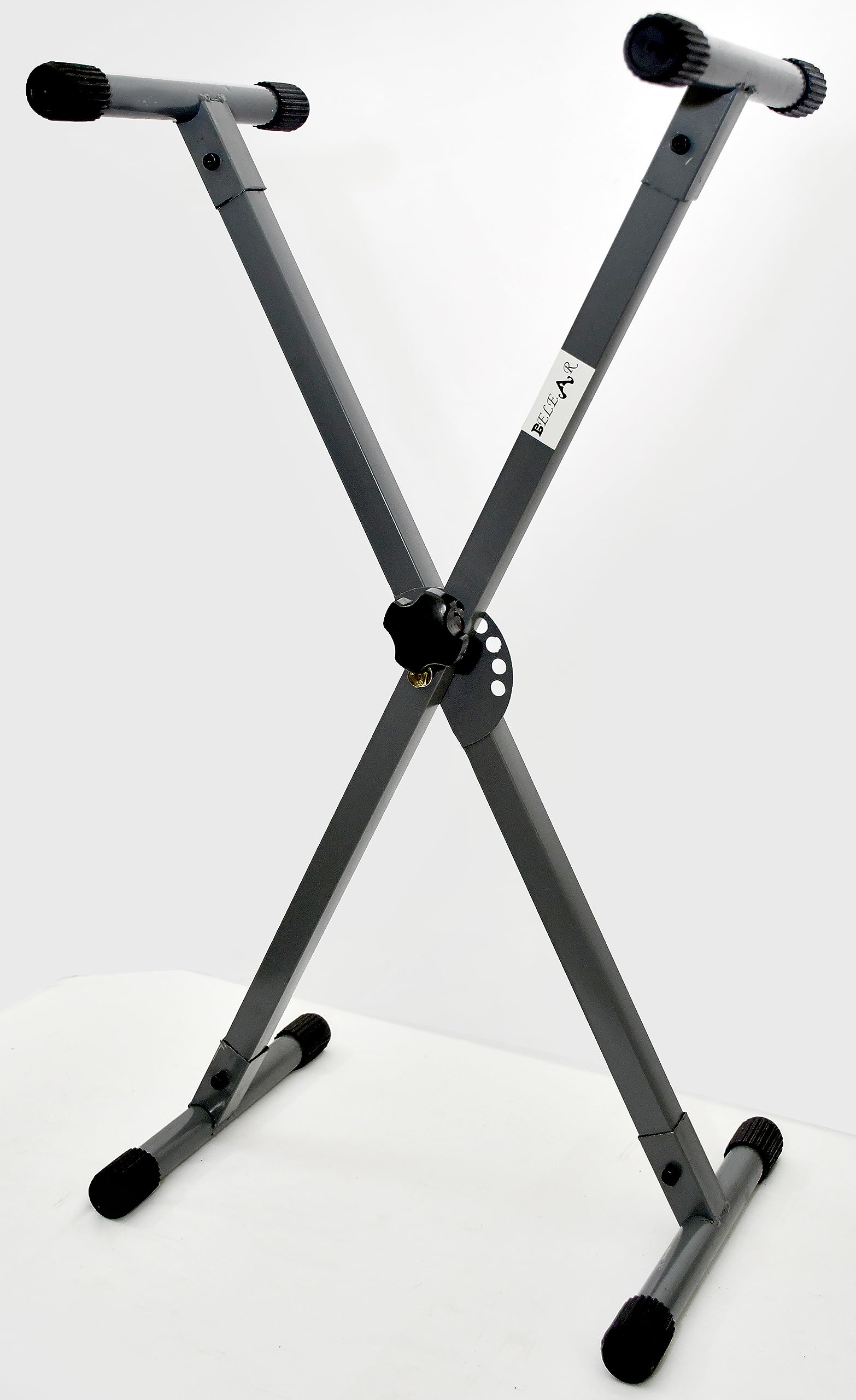Belear Bl-F6 Keyboard Stand, Six Angle Adjustable Heavy Duty Big Size Single Rod Grey Piano Stand