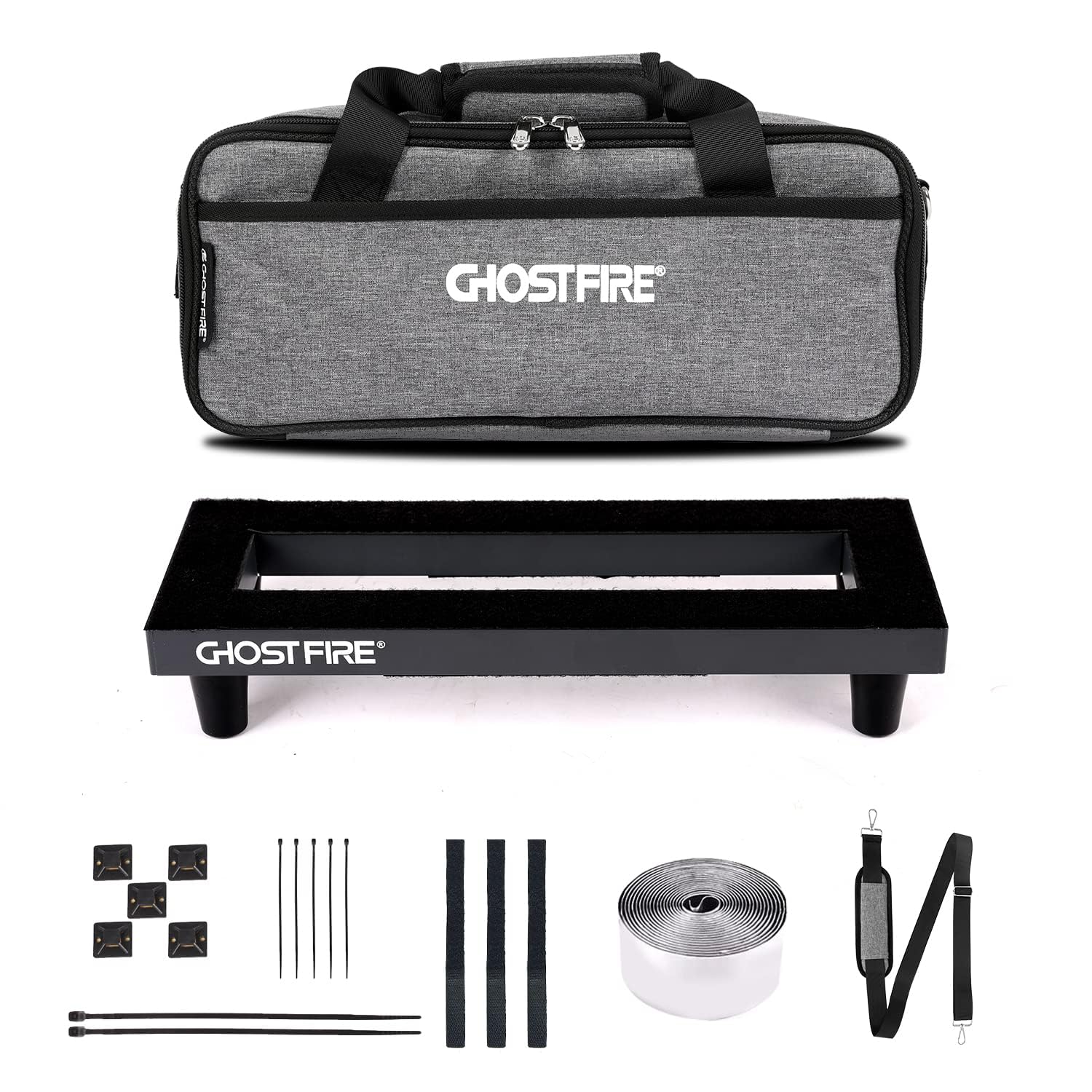 Ghost Fire Guitar Pedal Board Aluminum Alloy Super Light Effect Pedalboard With Carry Bag (31.5''X15.5'' Spl-08)