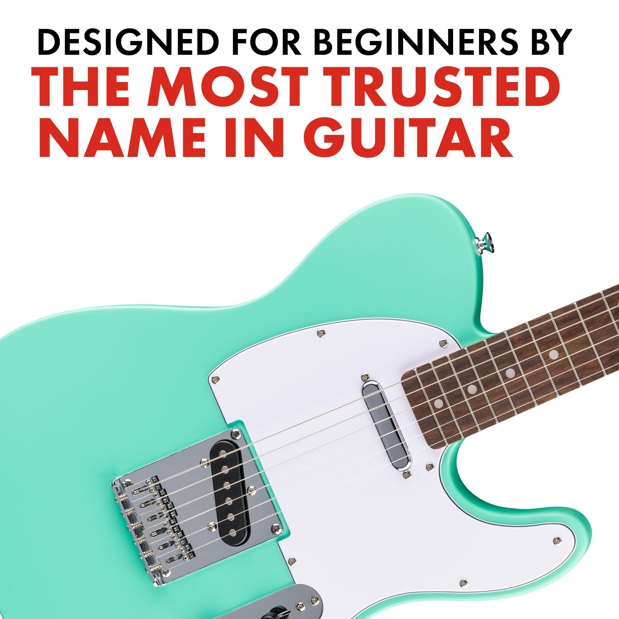 Fender Squier Debut Series Telecaster Electric Guitar, Beginner Guitar, 2-Year Warranty, Includes Free Lessons, Sea Foam Green w