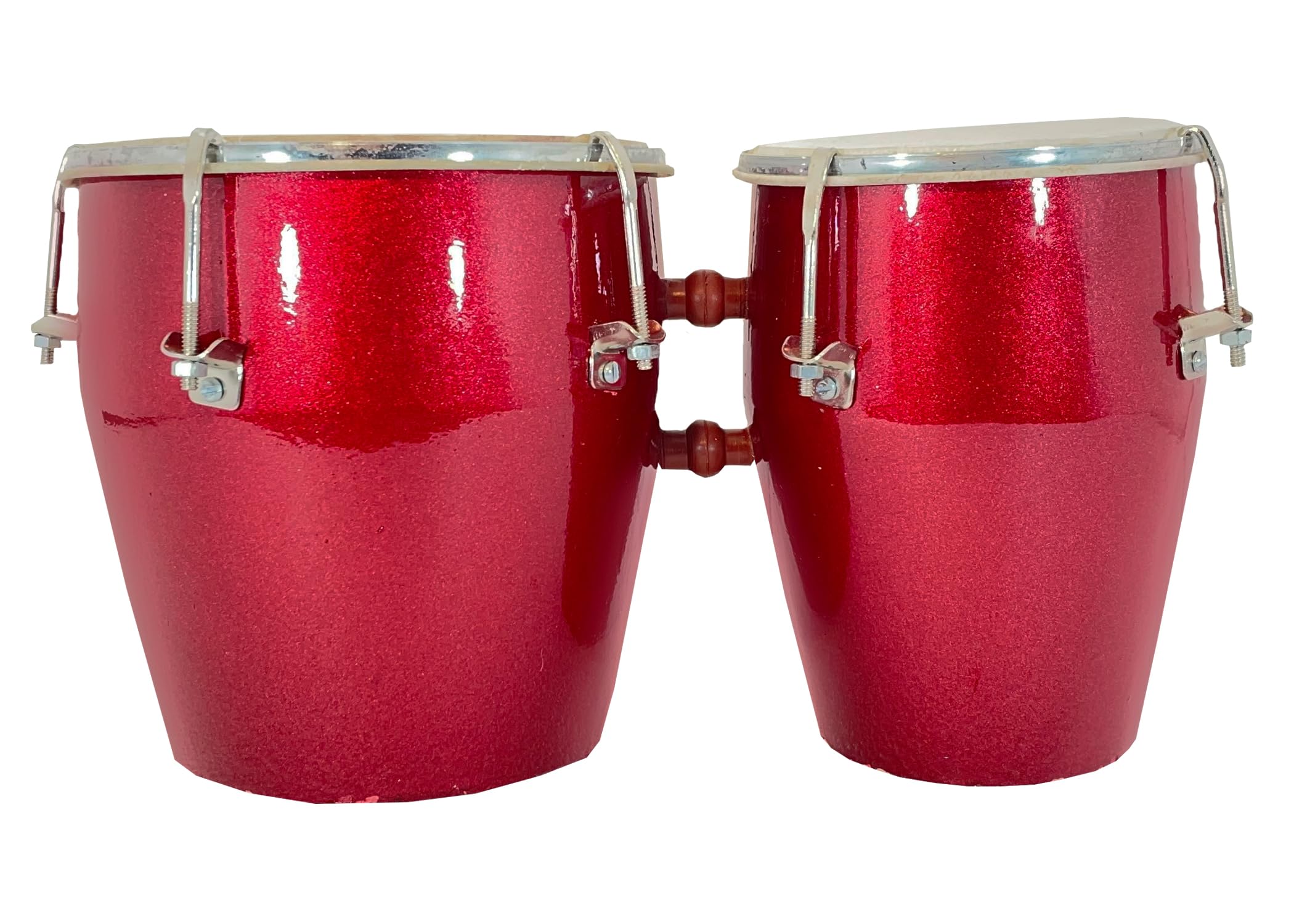 Gt Manufacturers Bongo| Metallic Colour Finesh Bongo Drum|Musical Instrument(Red)