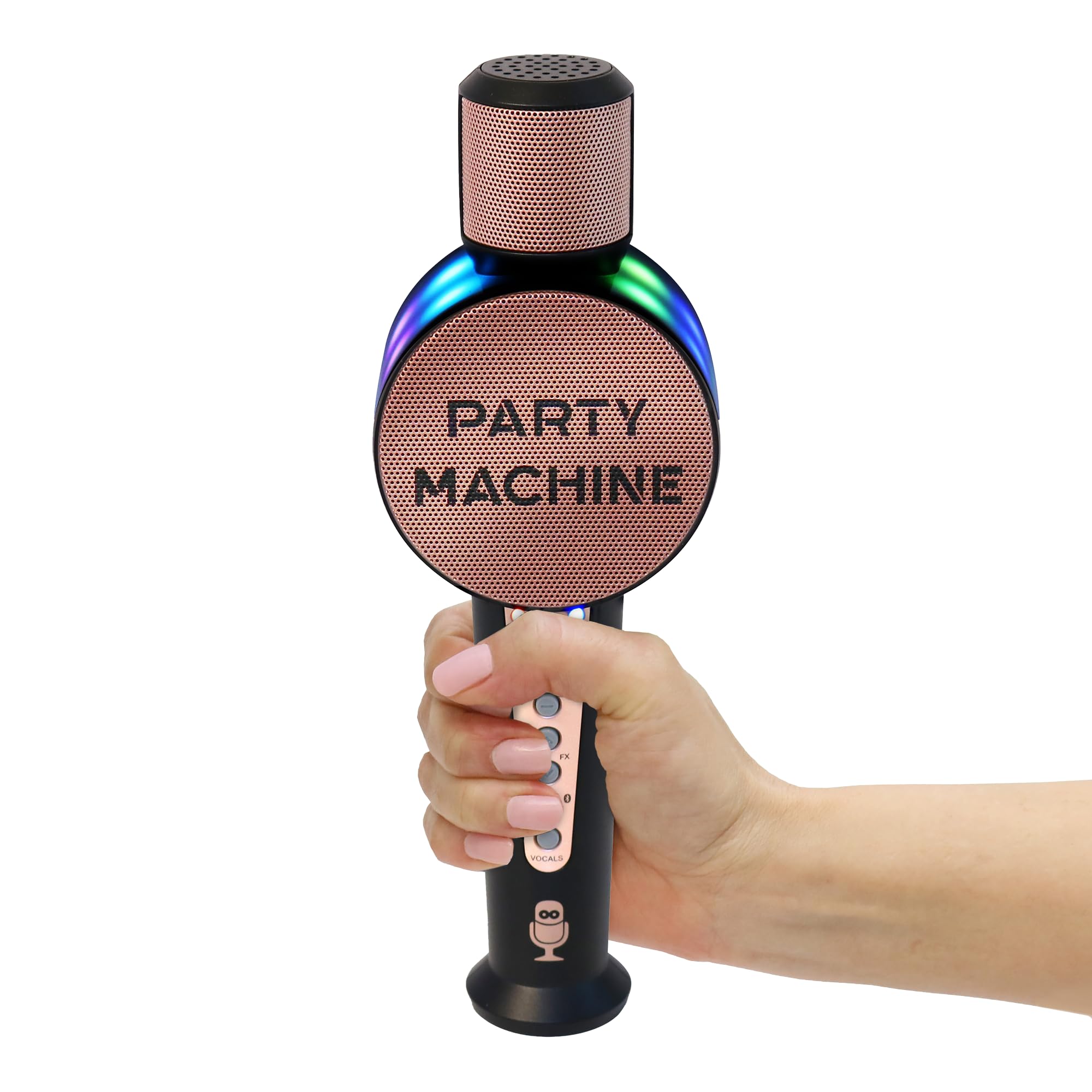 Singing Machine Wireless Karaoke Microphone for Kids & Adults, Party Machine Mic (Rose Gold) - Portable Handheld Bluetooth Micro