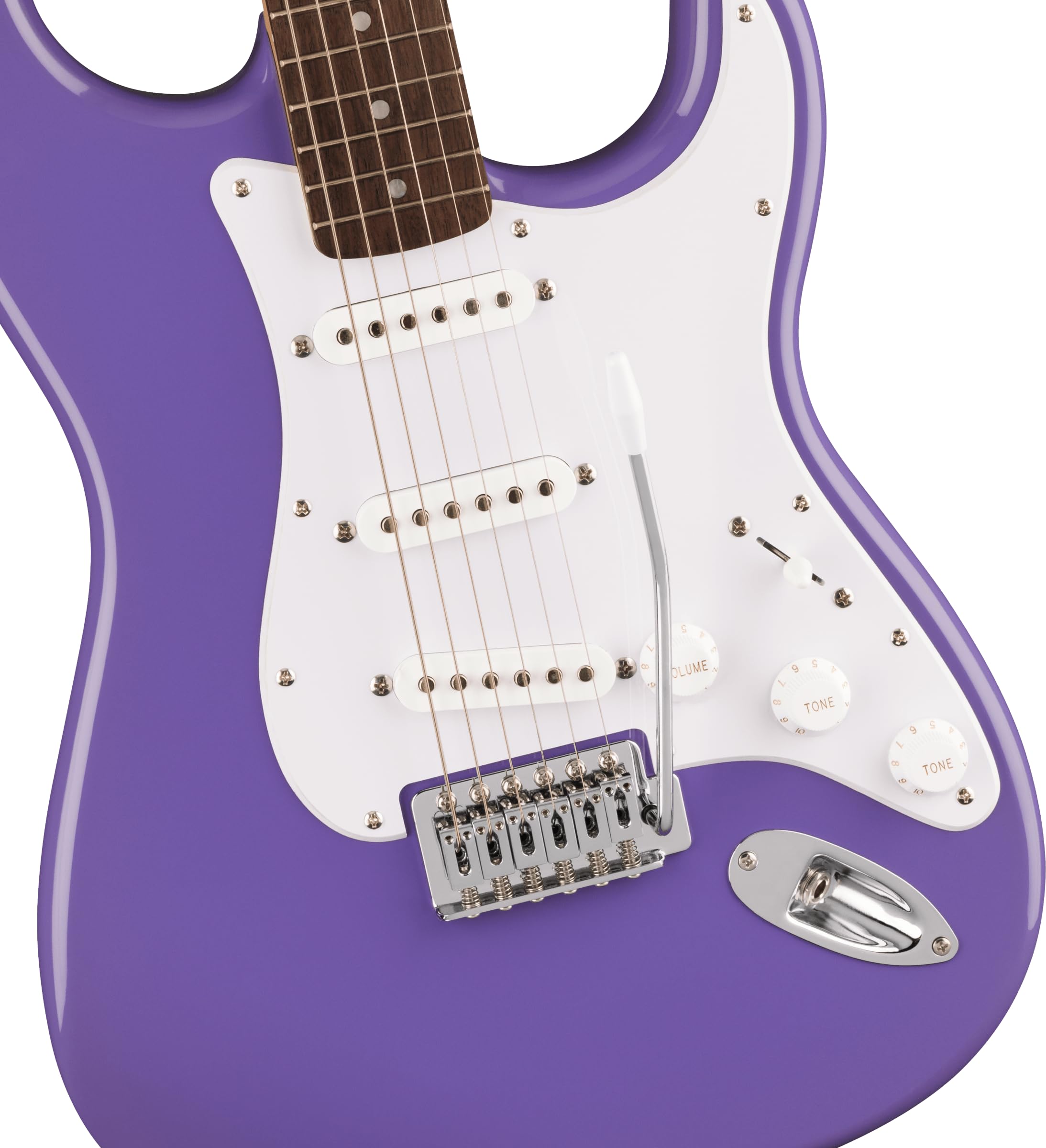 Squier Sonic Stratocaster Electric Guitar, with 2-Year Warranty, Ultraviolet, Laurel Fingerboard, White Pickguard