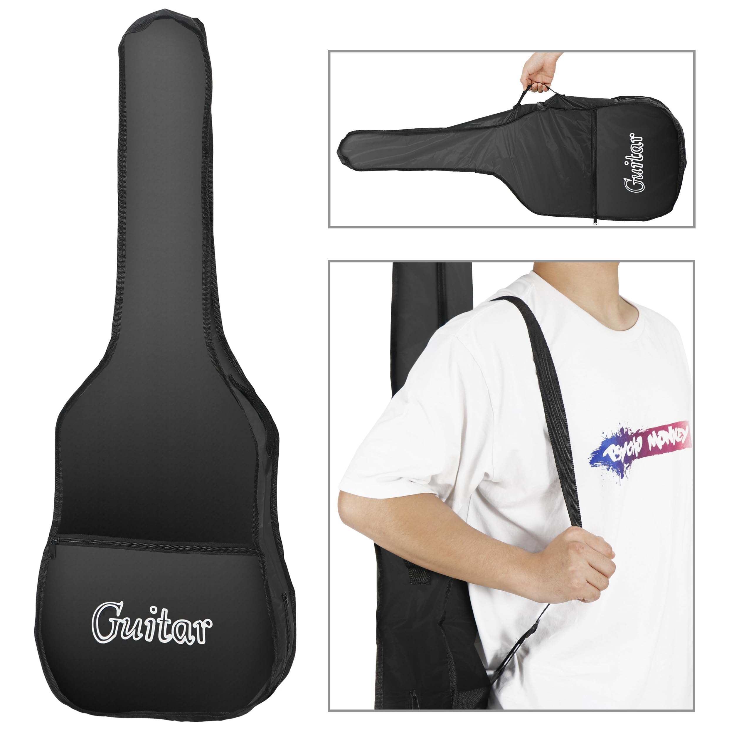 Smartxchoices 38'' Kids Acoustic Guitar Bundle Kit for Starter Beginner Music Lovers, 6-String Folk Guitar with Gig Bag, Extra S