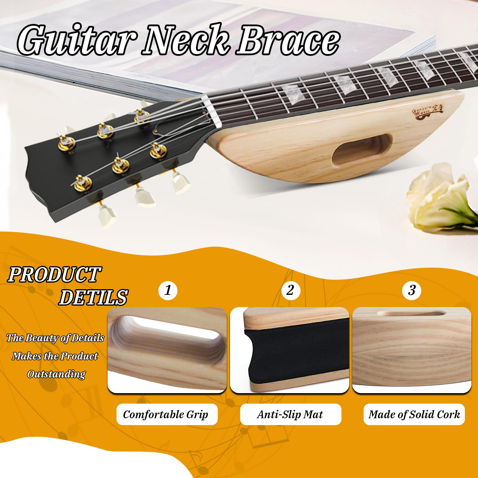 Guitar Neck Rest, Guitar Neck Cradle Support Pillow String Instrument Luthier Tool,Guitar Support Pillow for Changing Strings,Wo