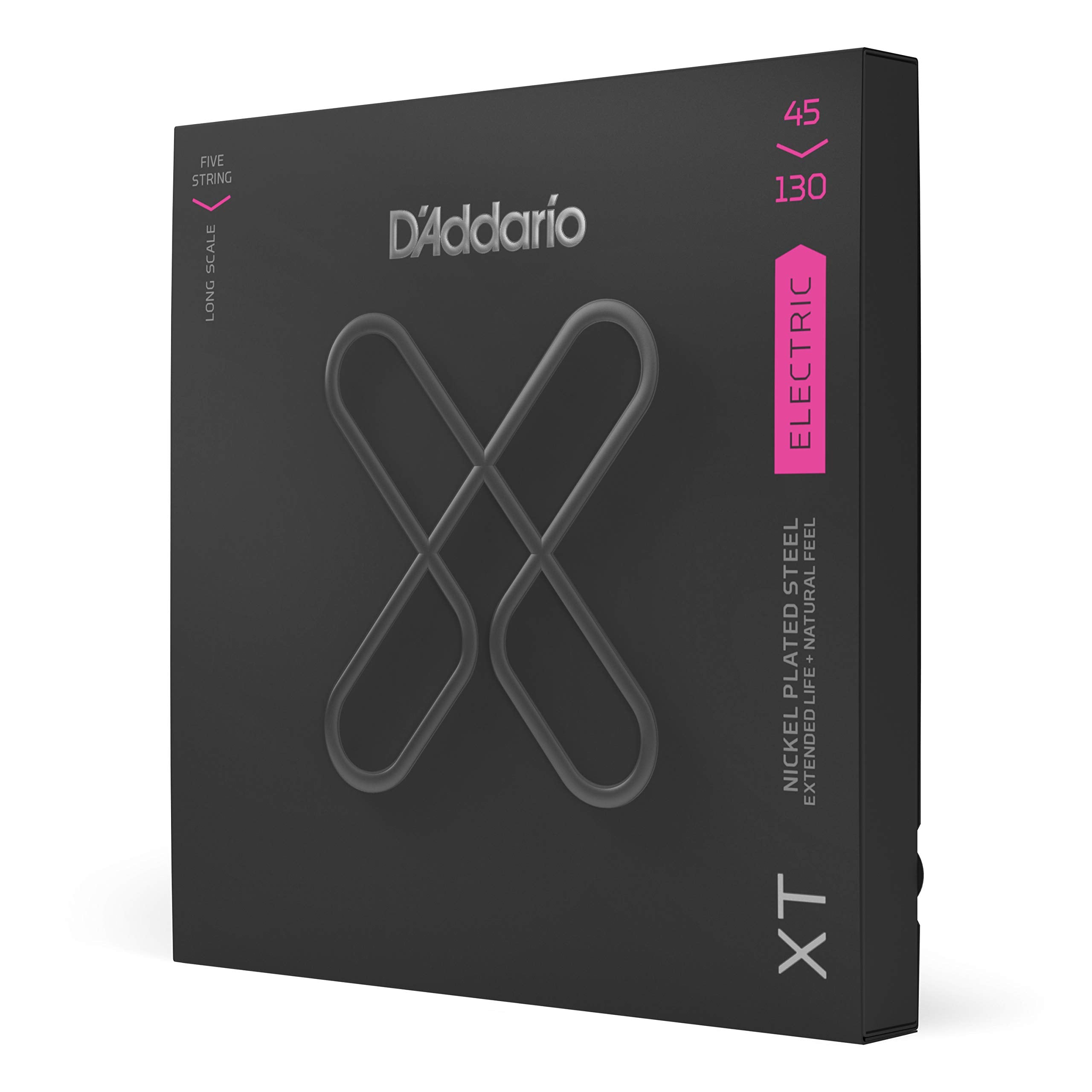DAddario Xt Nickel Plated Steel Bass Guitar Strings, Regular Light, 5-String Long Scale, 45-130