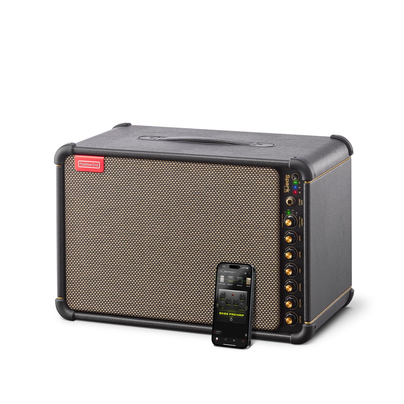 Positive Grid Spark Live Smart Guitar Amp, Multi-Channel Pa System & Bluetooth Speaker All-In-One For Guitar, Bass, Vocals, Keyb