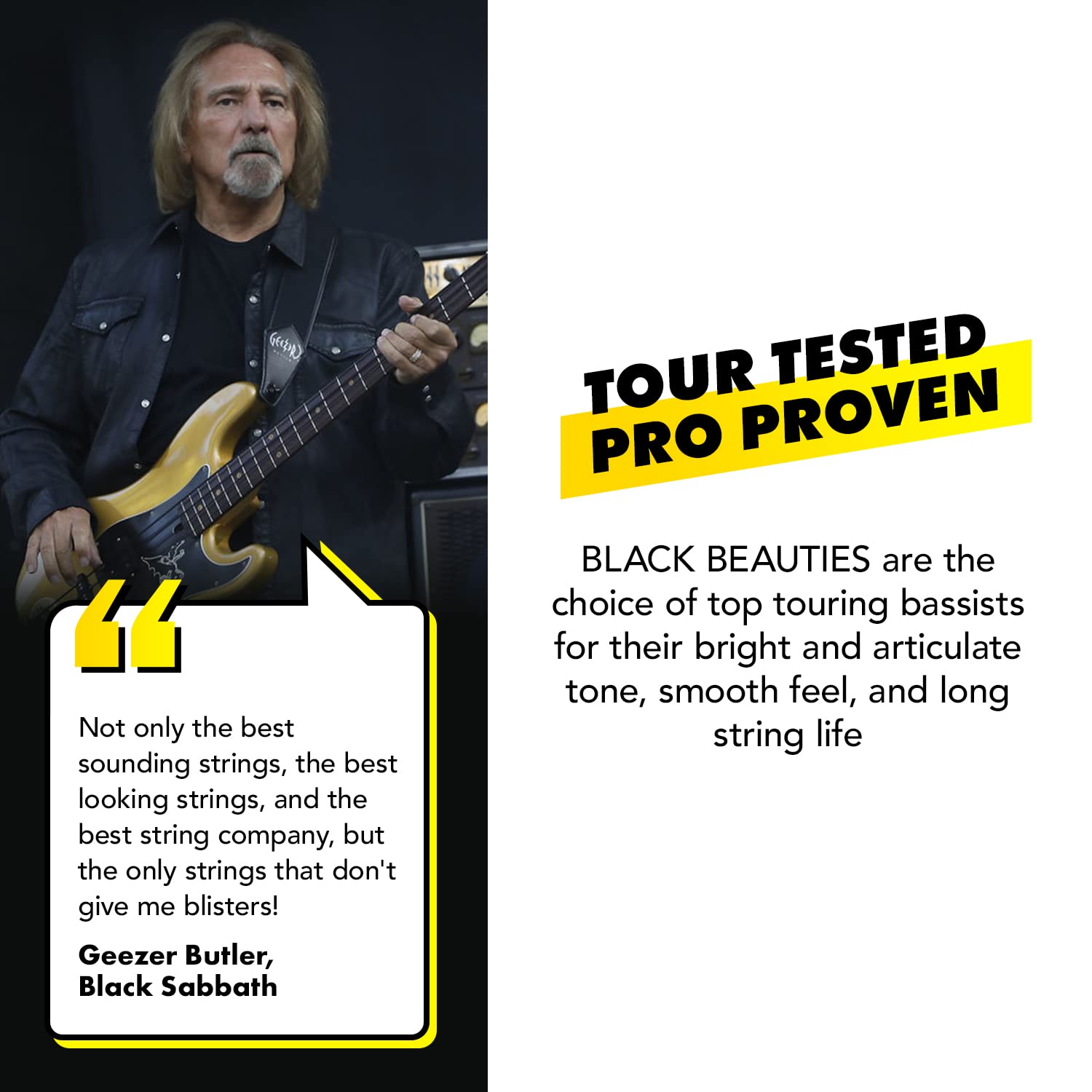 DR Strings Bass Strings, Black Beauties BASS Black Coated Nickel Plated Bass Guitar Strings on Round Core