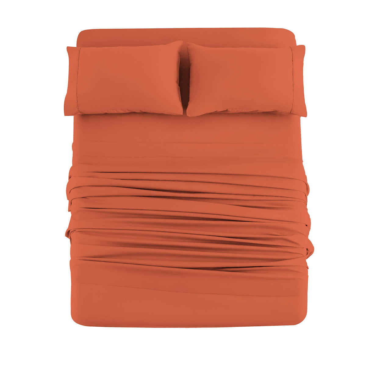 Mohap Bed Sheet Set 4 Piece Bedding Sheets  Pillowcases Set Brushed Microfiber Soft Lightweight Bedding Fade Resistant Easy Care