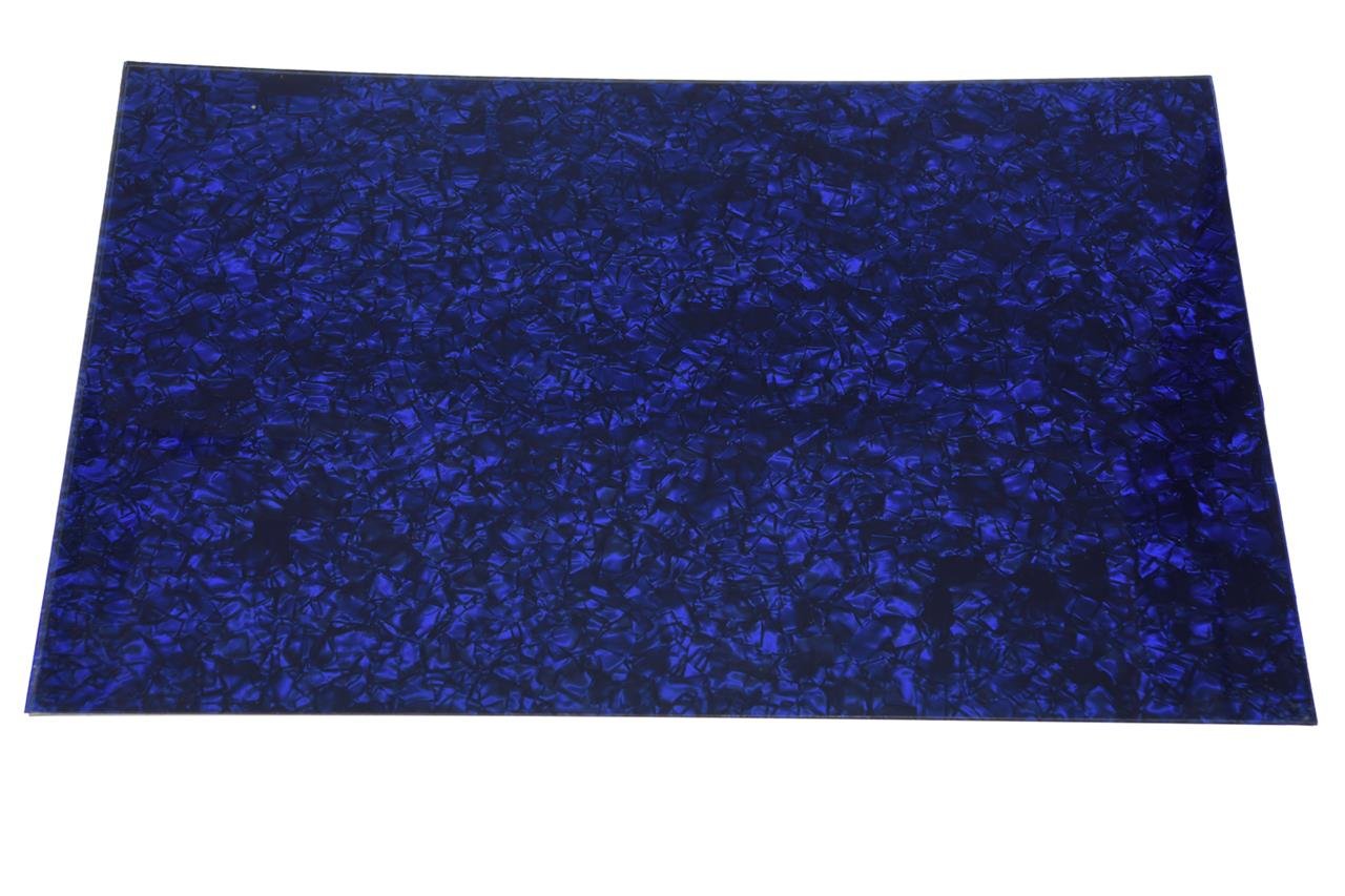 Dopro Uncut 11''X17'' Diy Blank Guitar Bass Pickguard Material Sheet Scratch Plate Material Sheet 29X43Cm Blue Pearl (Cut Your O