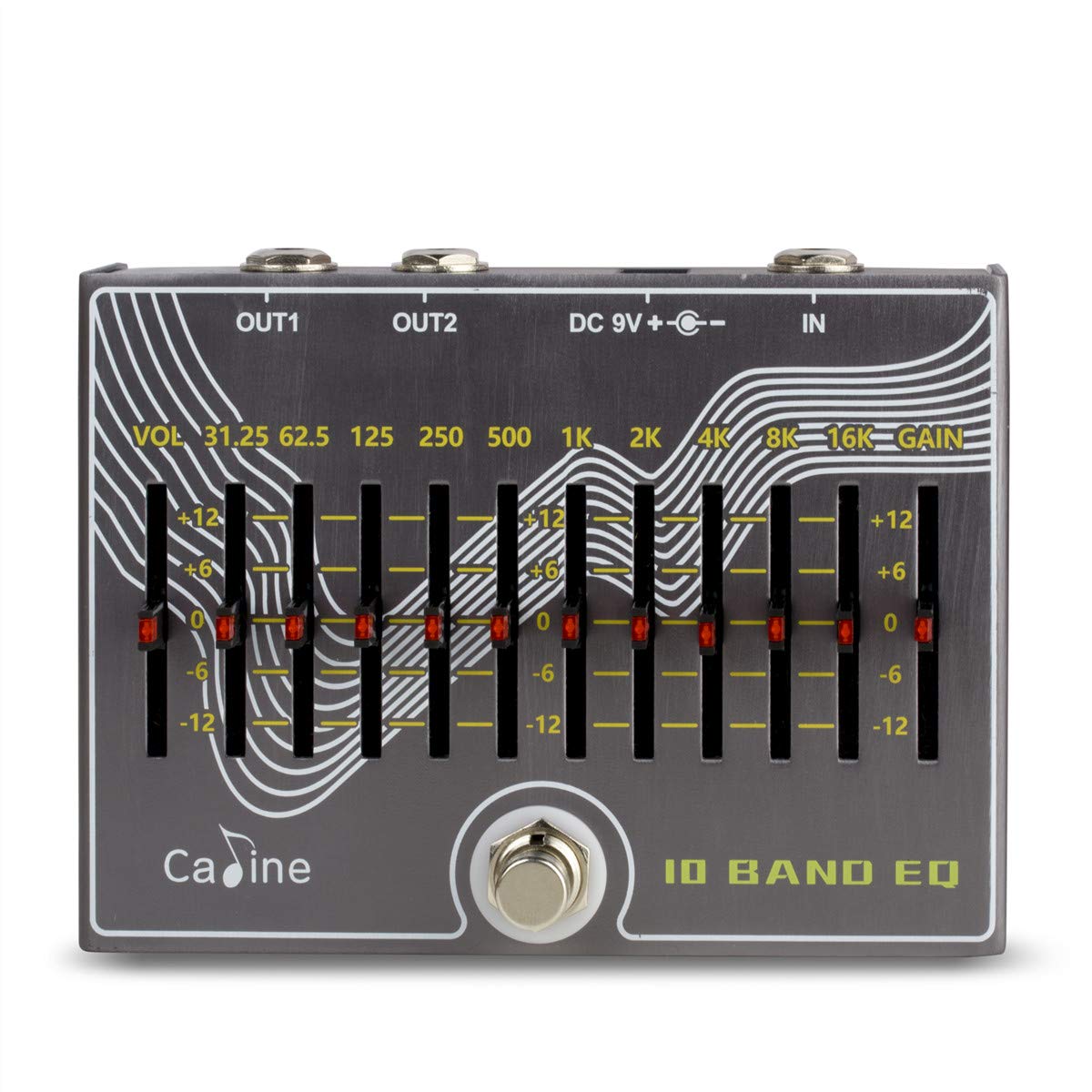 Caline CP-81 10 Band EQ Guitar Effect Pedal V3.0 - Use 500mA Power Supply (Not Included)