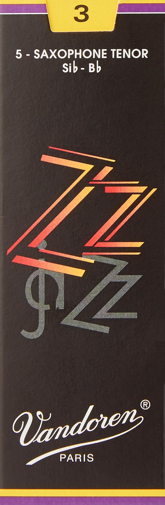 Vandoren SR423 Tenor Sax ZZ Reeds Strength 3; Box of 5