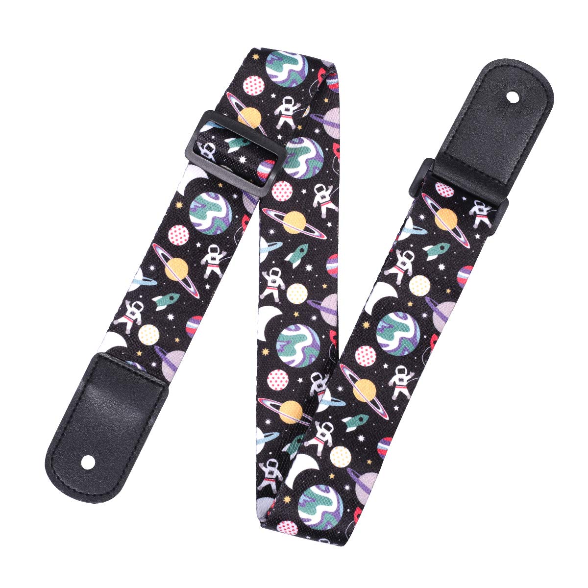 Q QINGGE Ukulele Strap Well made strap for Ukulele and kids guitars (black)