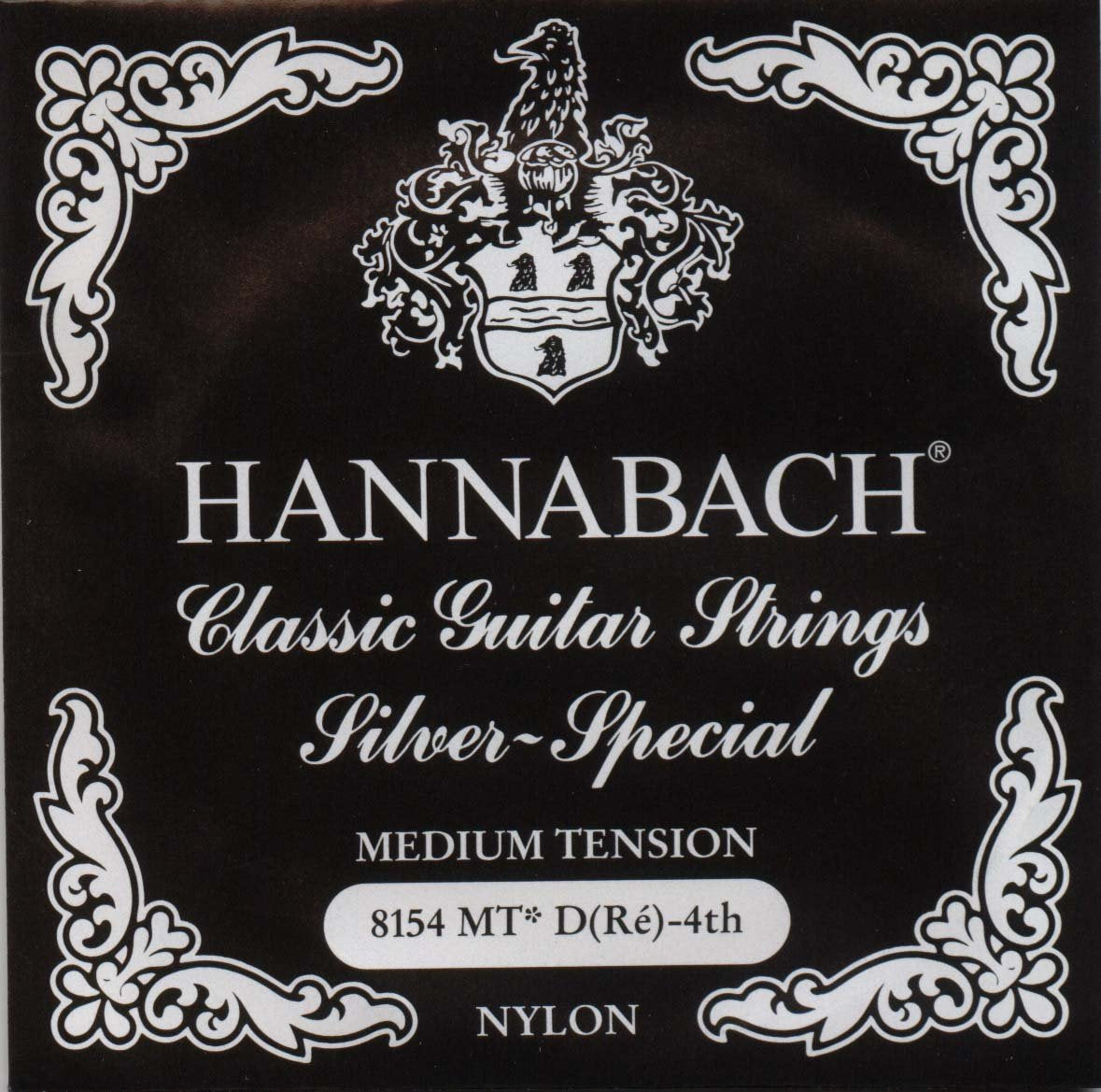 Hannabach, Series 815 Medium Tension Silver Special Single D4 String For Classic Guitar (652524)